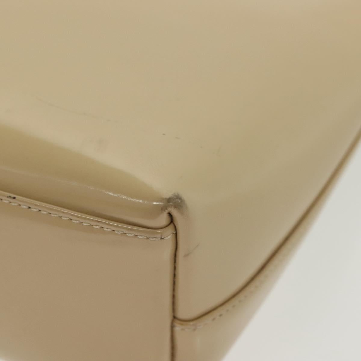 GUCCI Hand Bag Patent leather Beige 000 2058 0558 0 Auth 135372