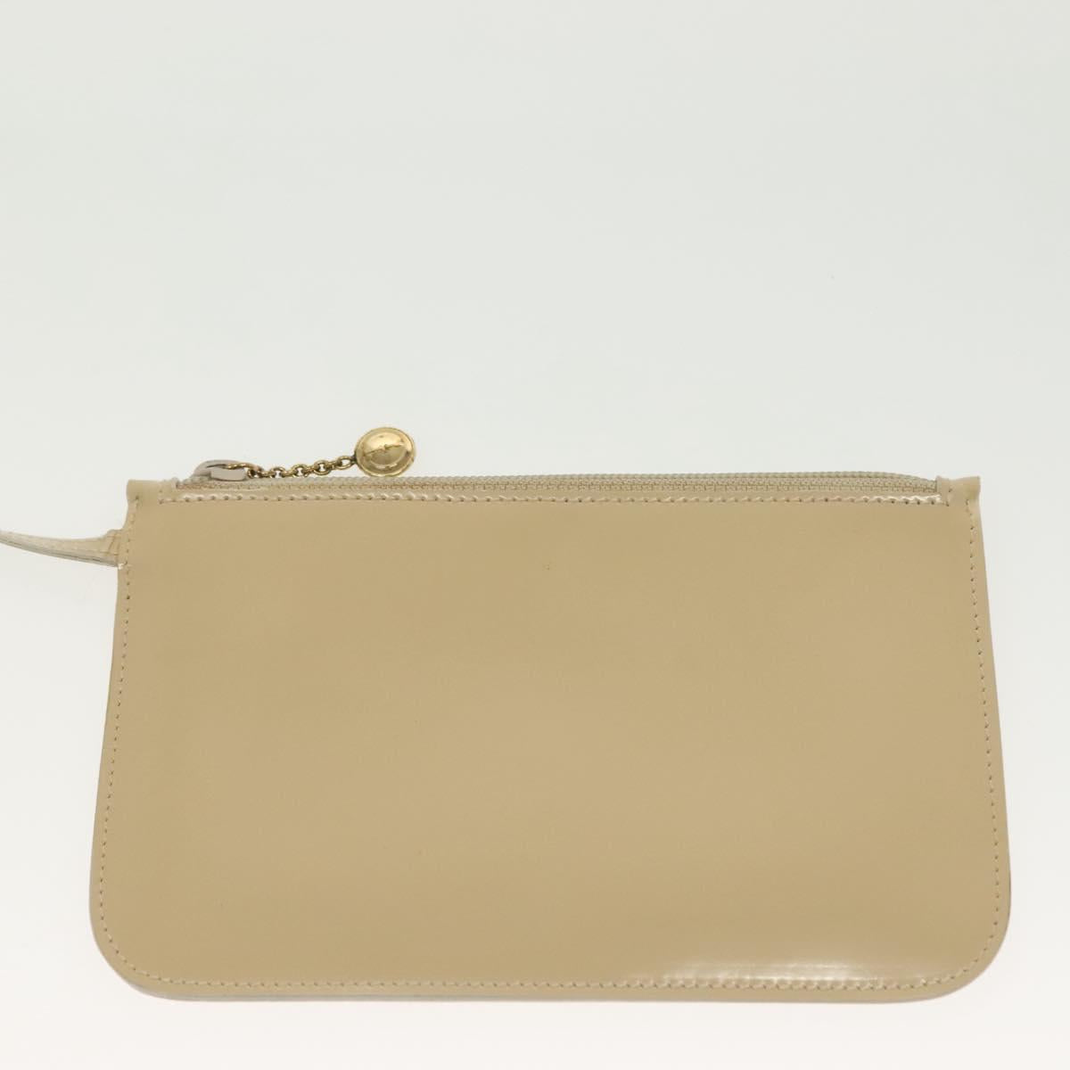 GUCCI Hand Bag Patent leather Beige 000 2058 0558 0 Auth 135372