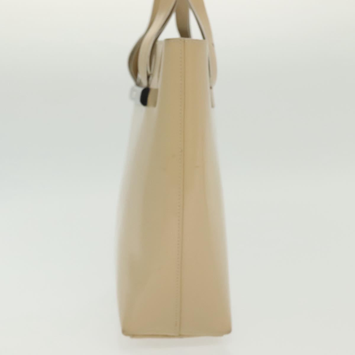 GUCCI Hand Bag Patent leather Beige 000 2058 0558 0 Auth 135372