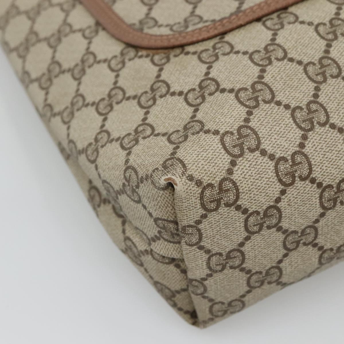 GUCCI GG Supreme Web Sherry Line Tote Bag PVC Beige Red 39 02 003 Auth 135373