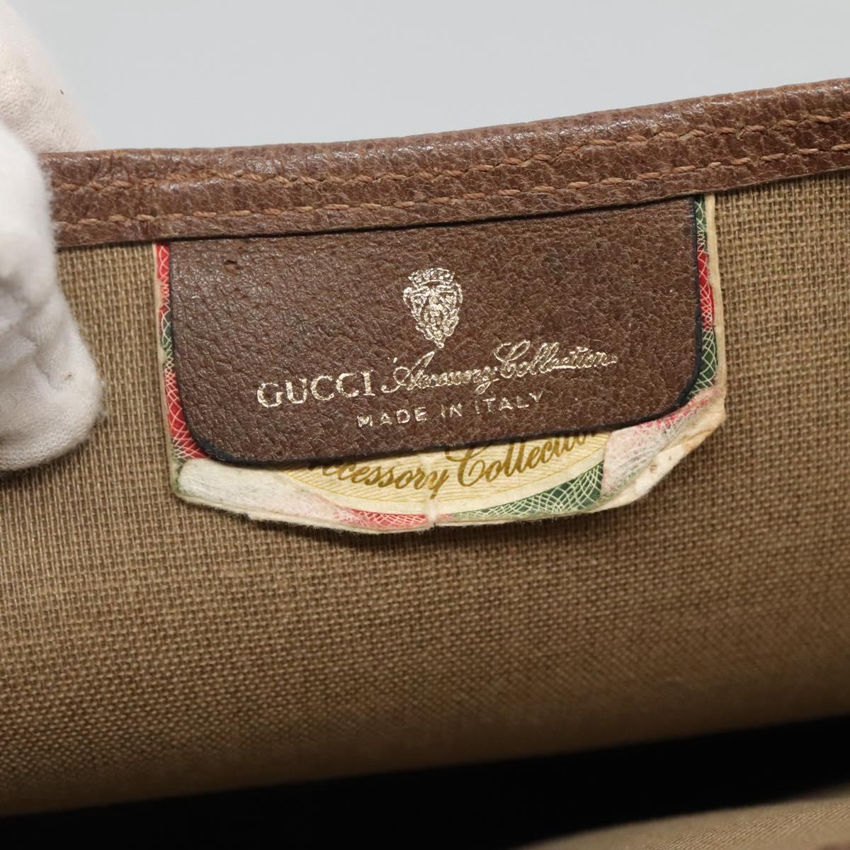 GUCCI GG Supreme Web Sherry Line Tote Bag PVC Beige Red 39 02 003 Auth 135373