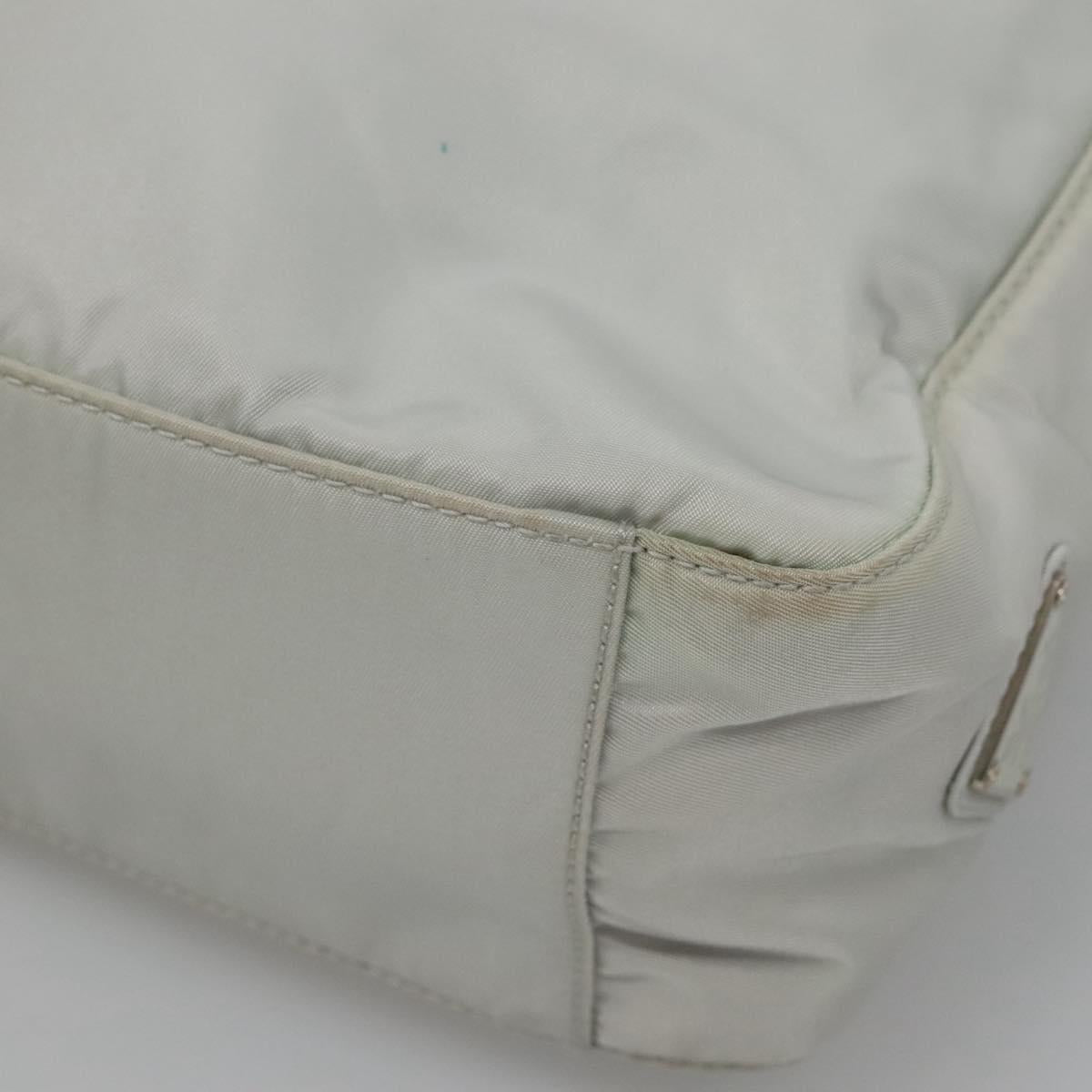 PRADA Tote Bag Nylon Gray Silver Auth 135382