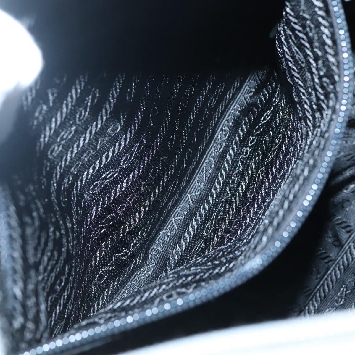 PRADA Tote Bag Nylon Gray Silver Auth 135382