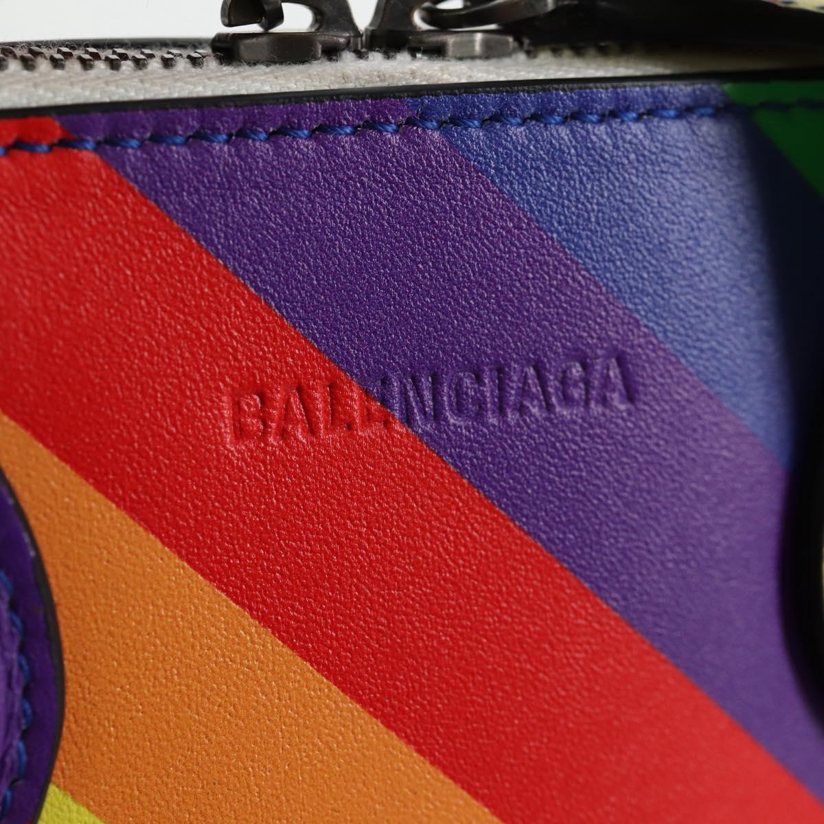 BALENCIAGA Ville Hand Bag Leather 2way Multicolor 550646 Auth 135406M