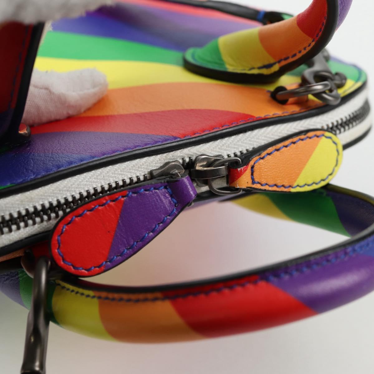 BALENCIAGA Ville Hand Bag Leather 2way Multicolor 550646 Auth 135406M