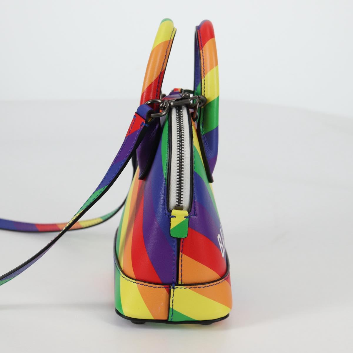 BALENCIAGA Ville Hand Bag Leather 2way Multicolor 550646 Auth 135406SM