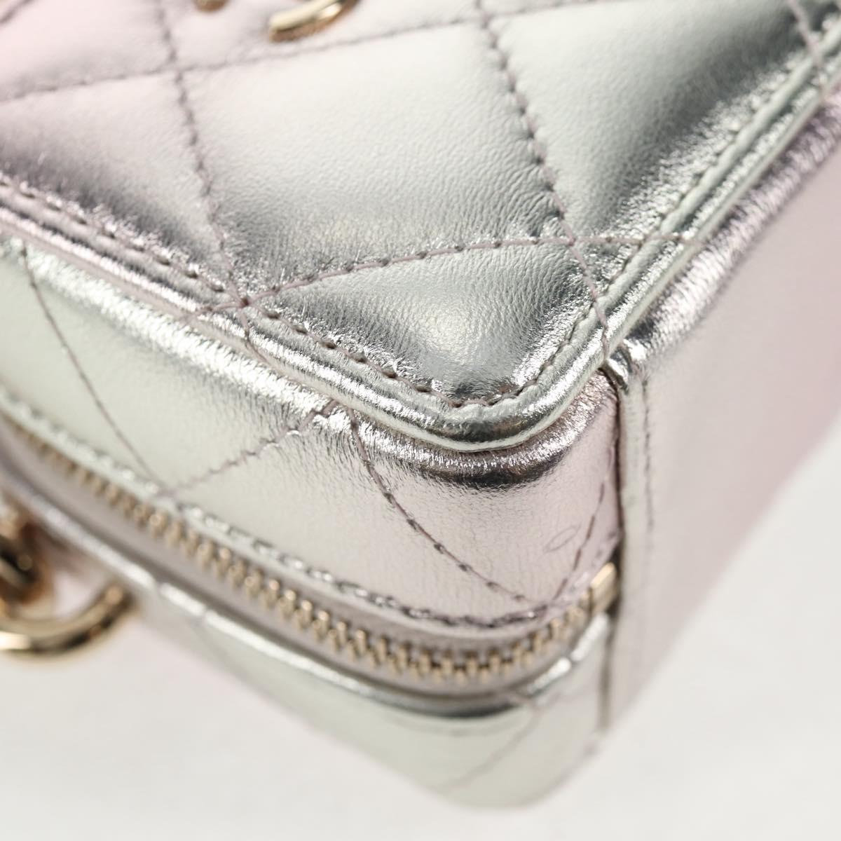 CHANEL Matelasse Chain Shoulder Bag Lamb Skin Pink Gold CC Auth 135407M
