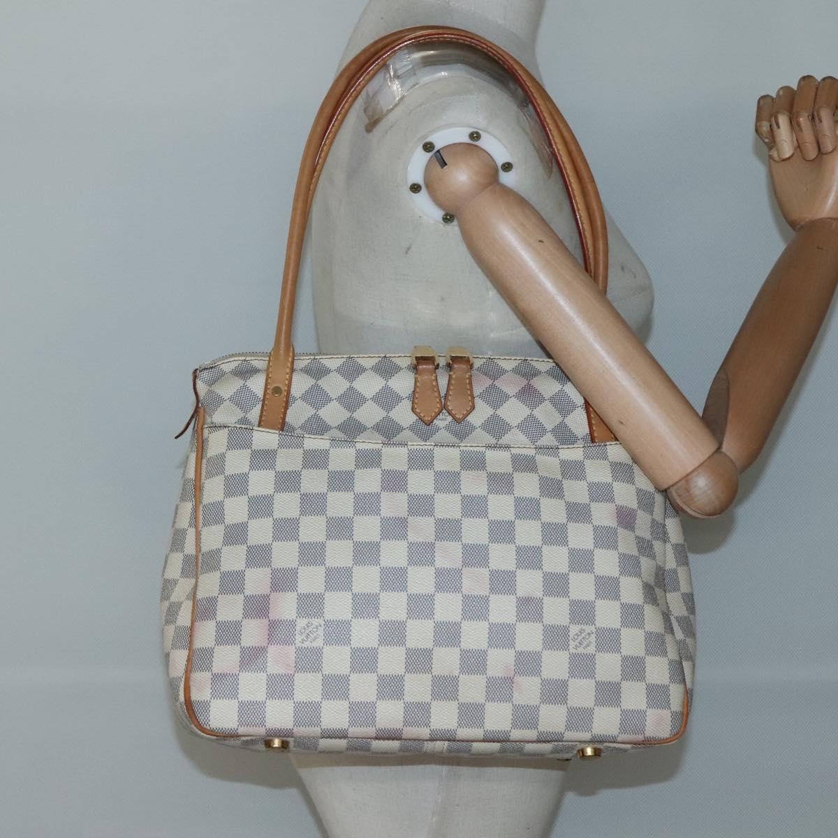 LOUIS VUITTON Damier Azur Figeri PM Shoulder Bag N41176 LV Auth 135424
