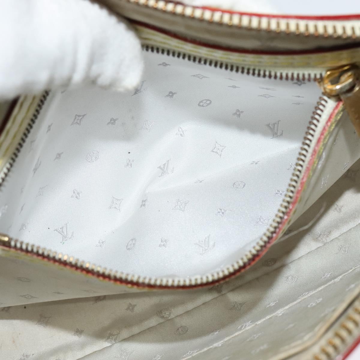 LOUIS VUITTON Suhari Lockit Clutch Bag Leather White M95629 LV Auth 135426