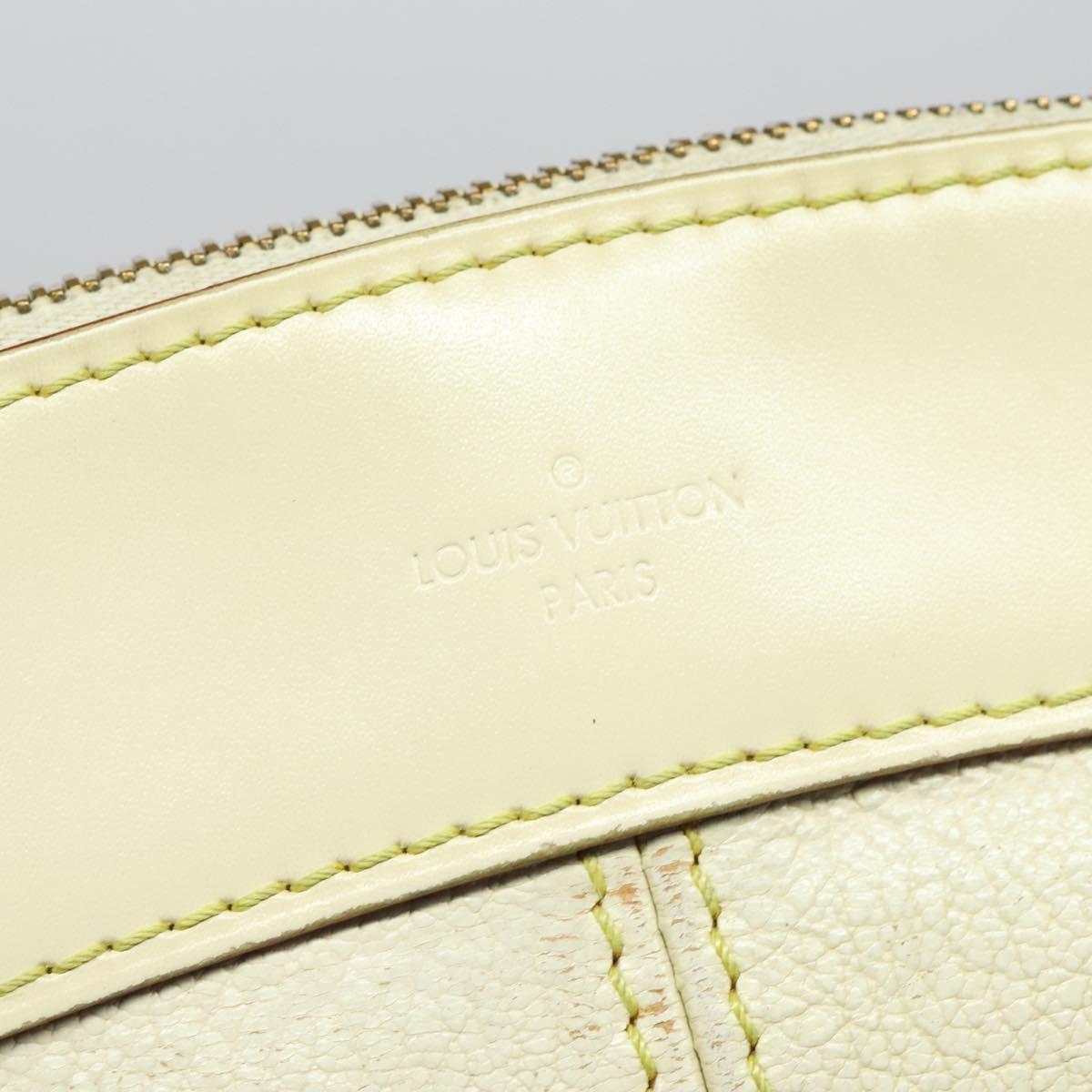 LOUIS VUITTON Suhari Lockit Clutch Bag Leather White M95629 LV Auth 135426