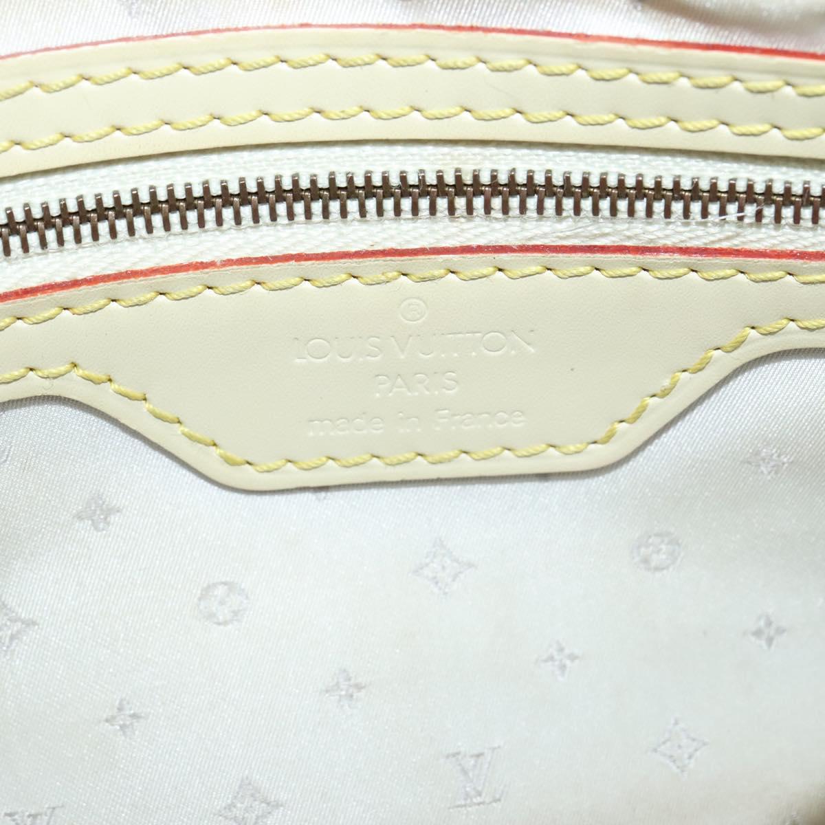 LOUIS VUITTON Suhari Lockit Clutch Bag Leather White M95629 LV Auth 135426