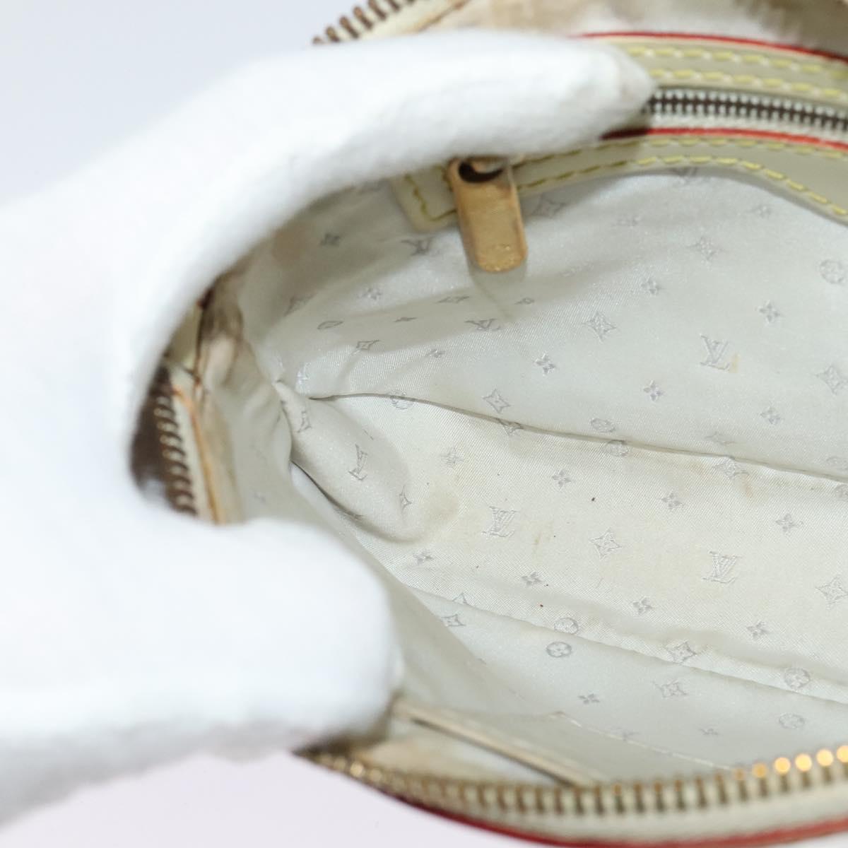 LOUIS VUITTON Suhari Lockit Clutch Bag Leather White M95629 LV Auth 135426