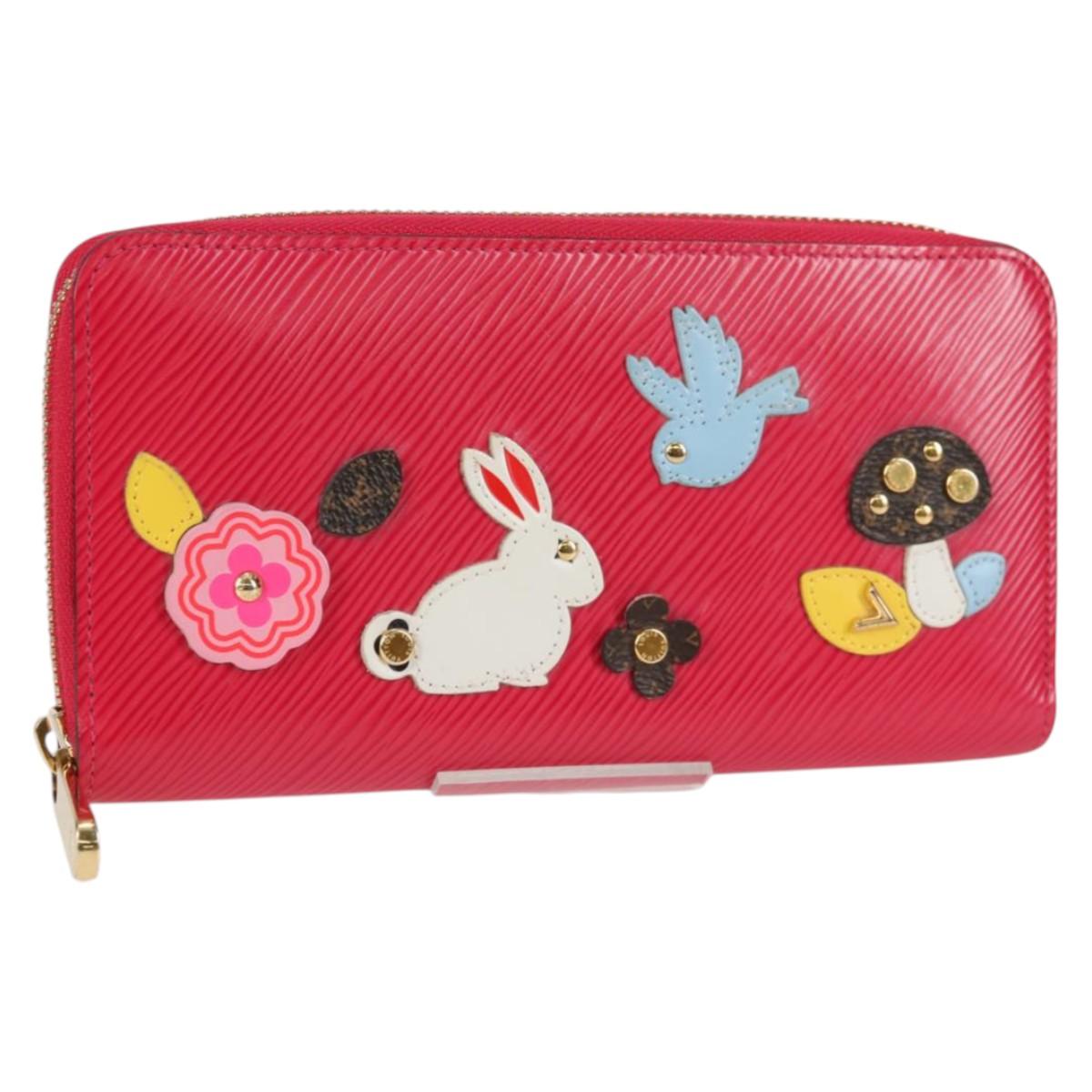 LOUIS VUITTON Epi Zippy Wallet Long Wallet Pink M62609 LV Auth 135440M