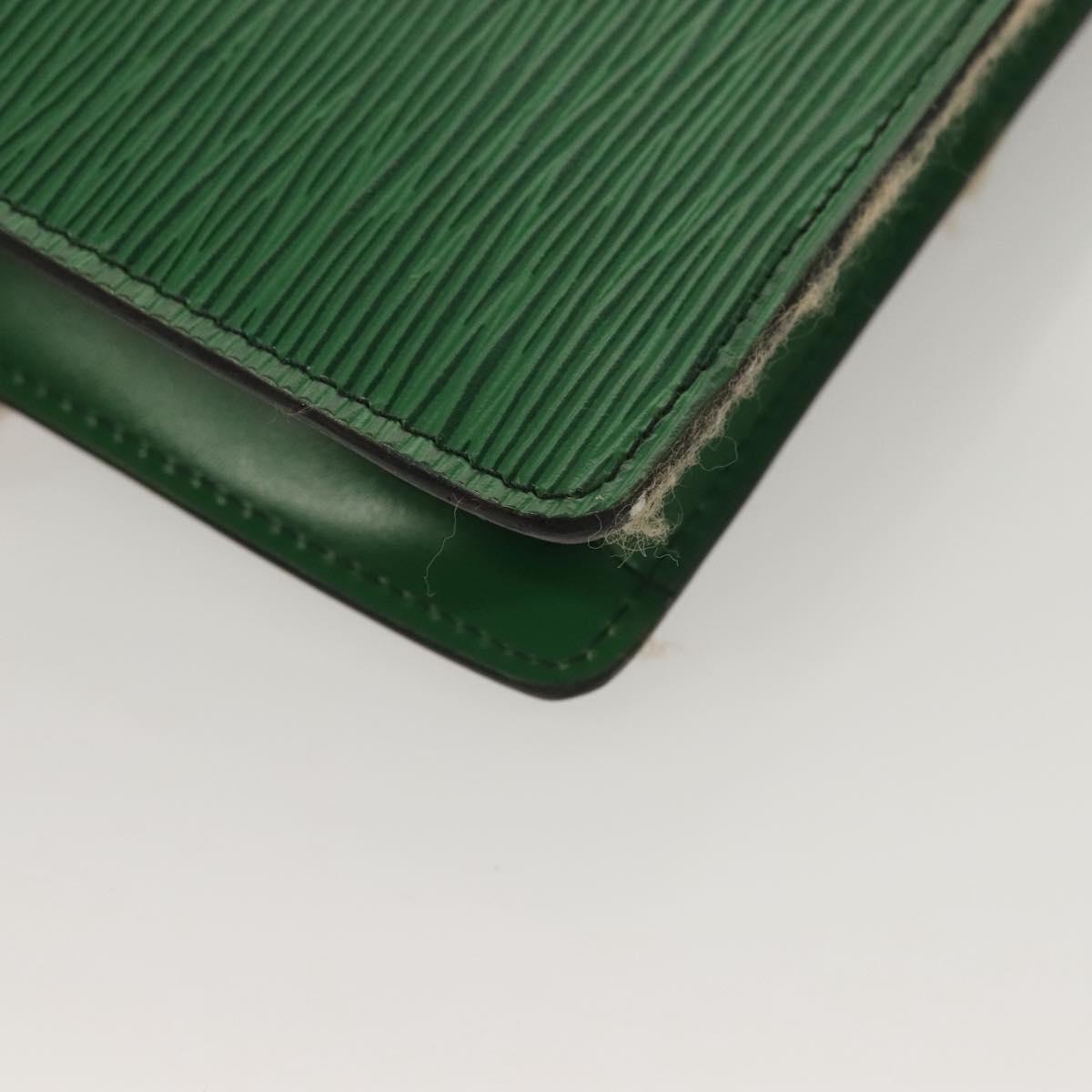 LOUIS VUITTON Epi Montaigne 23 Clutch Bag Green M52664 LV Auth 135445