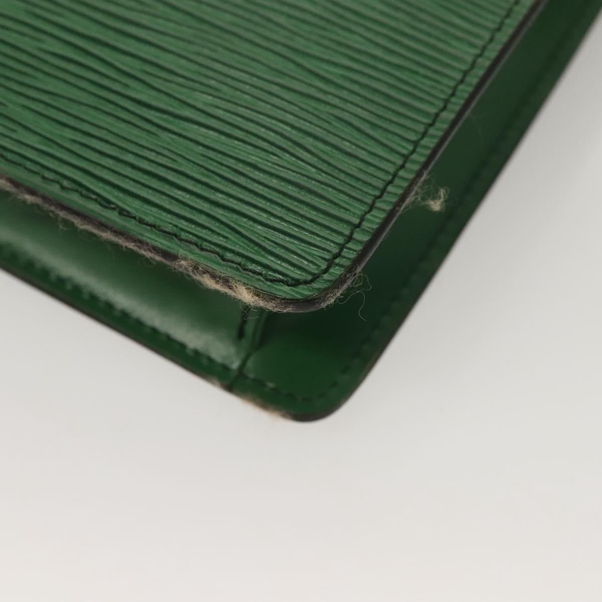LOUIS VUITTON Epi Montaigne 23 Clutch Bag Green M52664 LV Auth 135445