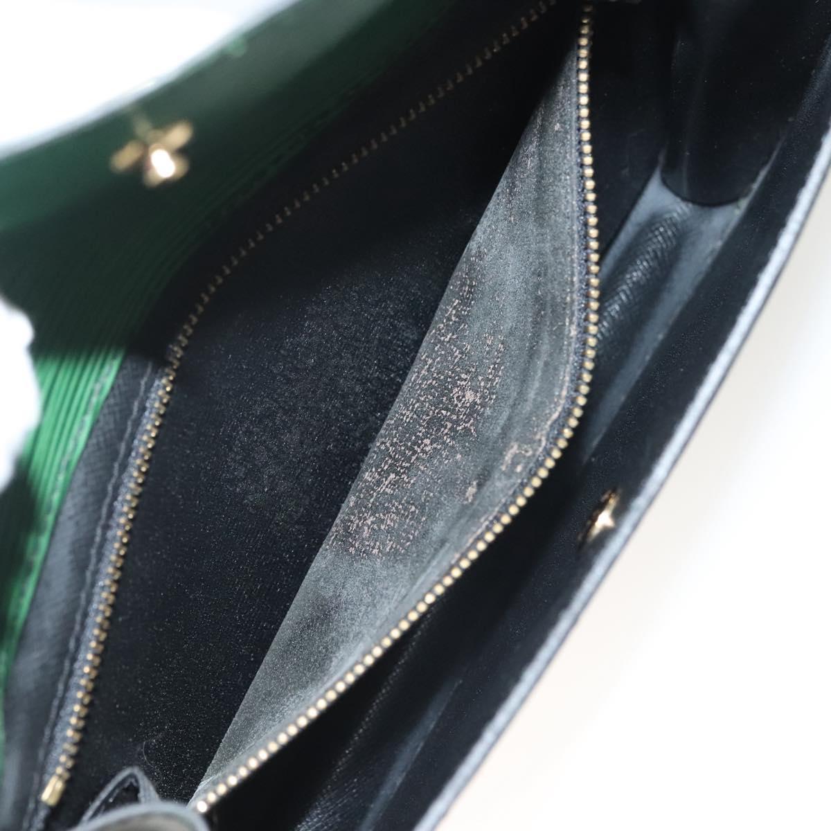 LOUIS VUITTON Epi Montaigne 23 Clutch Bag Green M52664 LV Auth 135445