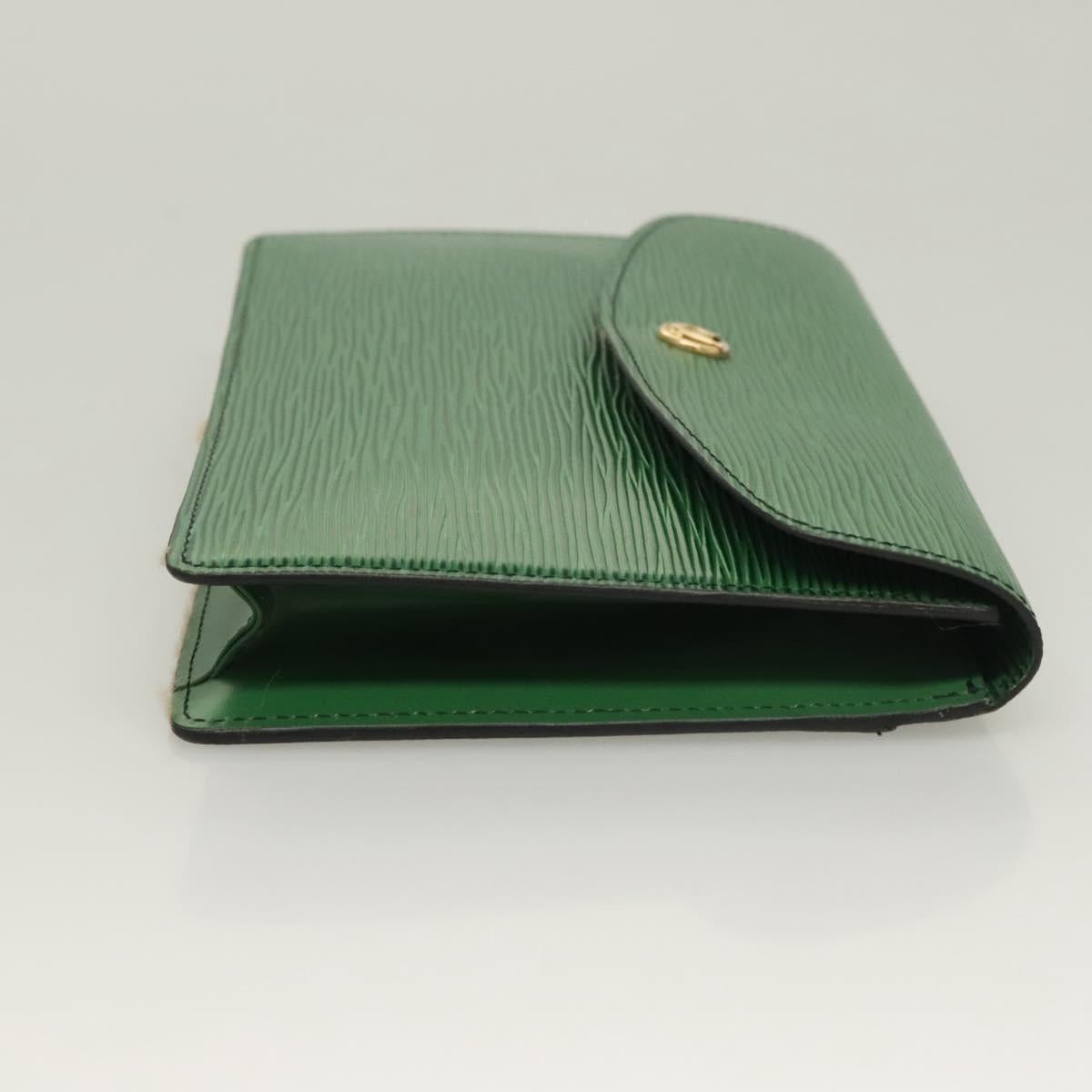 LOUIS VUITTON Epi Montaigne 23 Clutch Bag Green M52664 LV Auth 135445