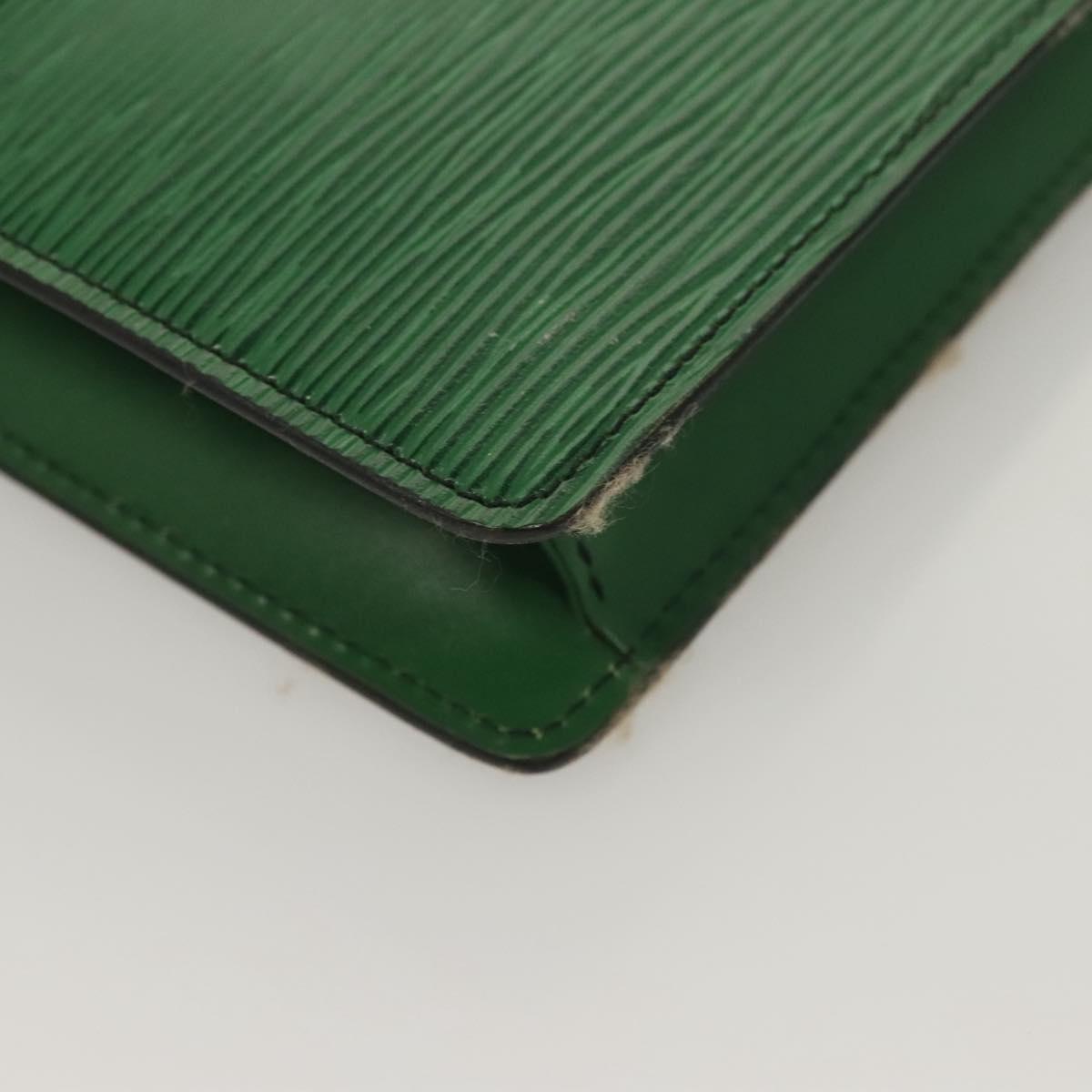 LOUIS VUITTON Epi Montaigne 23 Clutch Bag Green M52664 LV Auth 135445