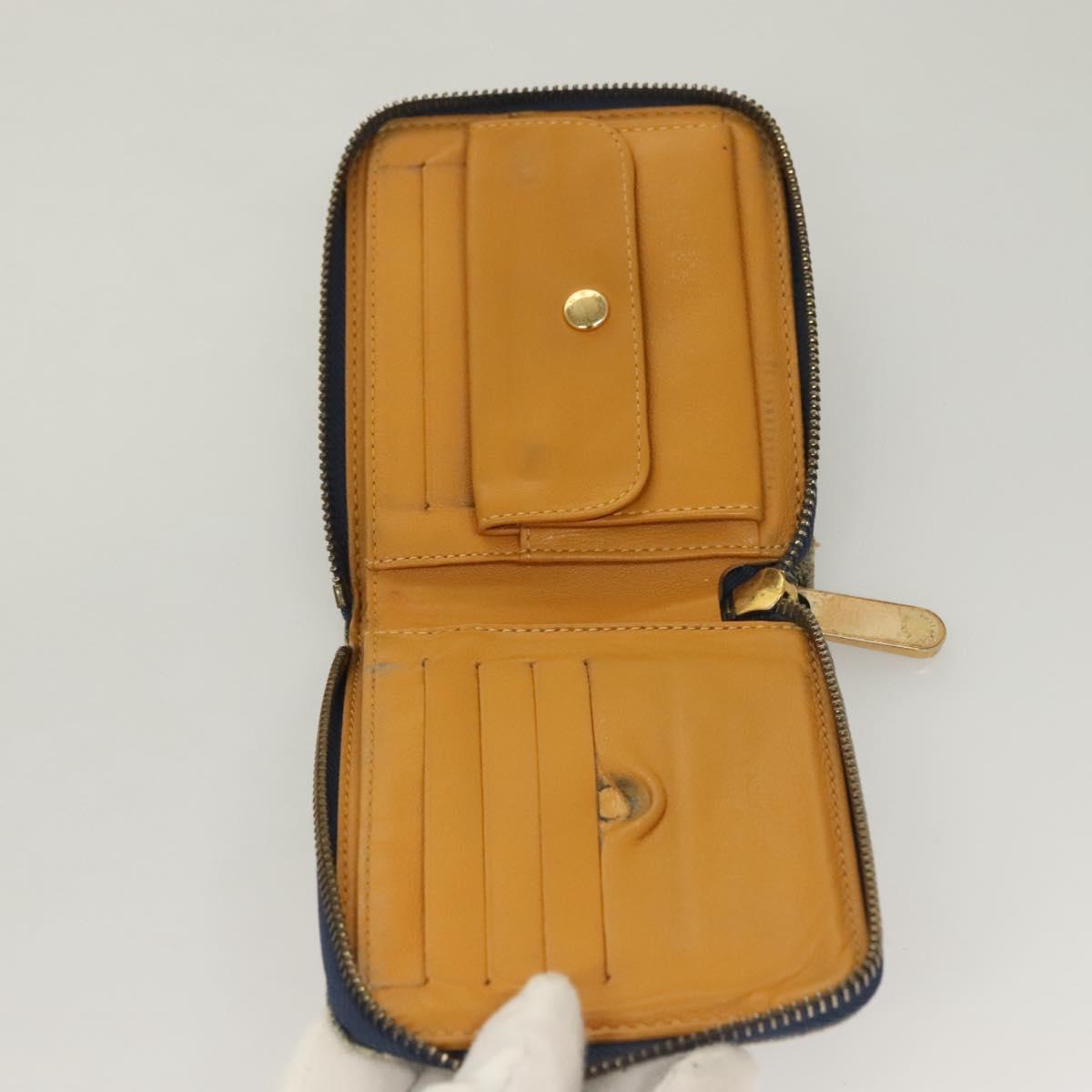 LOUIS VUITTON Monogram Denim Mini Zippy Wallet Wallet Blue M95342 LV Auth 135447