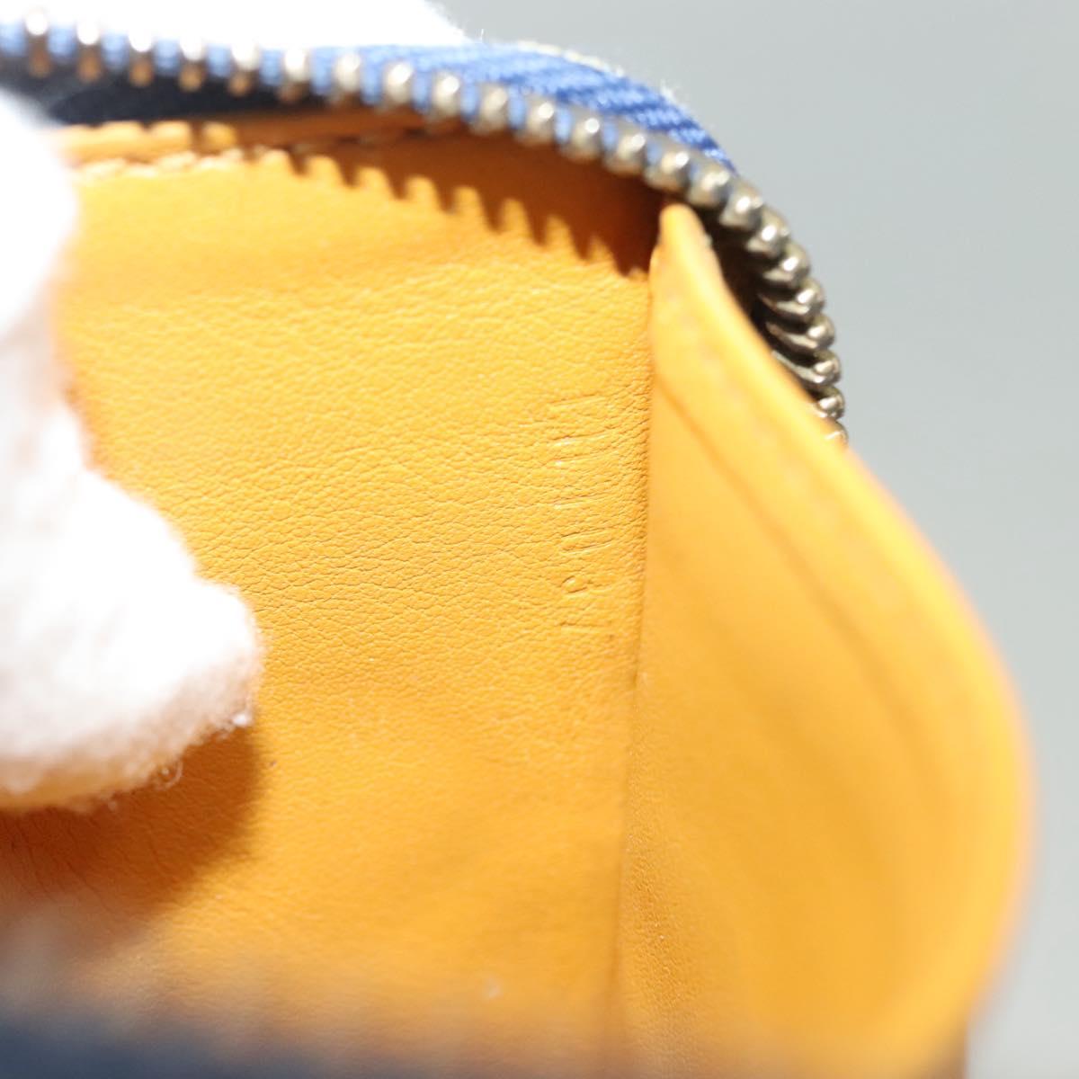 LOUIS VUITTON Monogram Denim Mini Zippy Wallet Wallet Blue M95342 LV Auth 135447