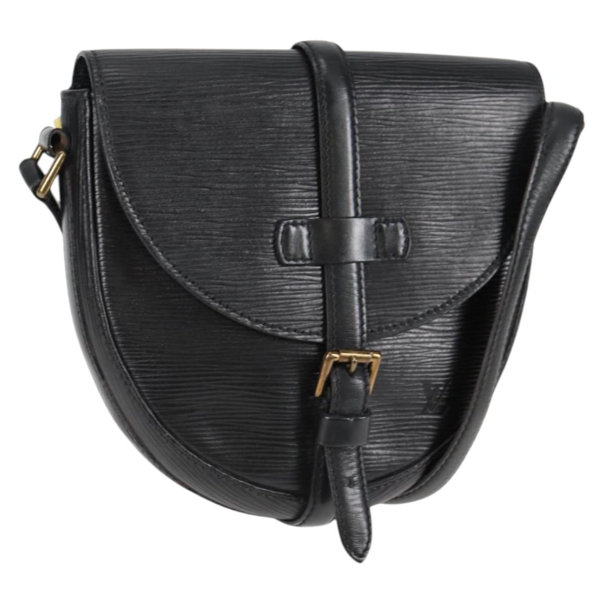 LOUIS VUITTON Epi Chantilly PM Shoulder Bag SPO Black LV Auth 135467V