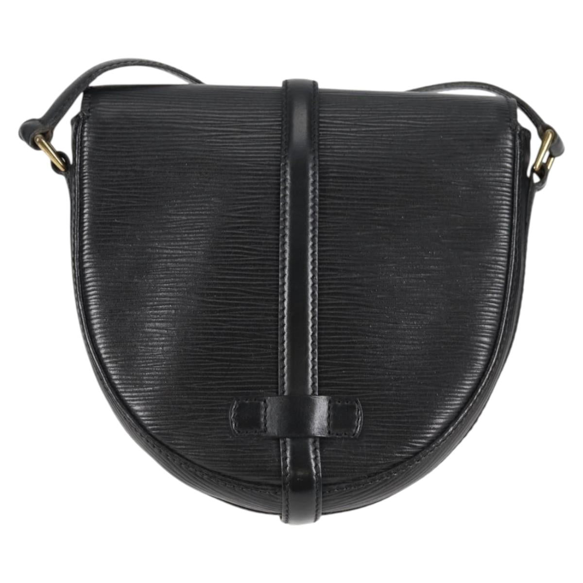 LOUIS VUITTON Epi Chantilly PM Shoulder Bag SPO Black LV Auth 135467V