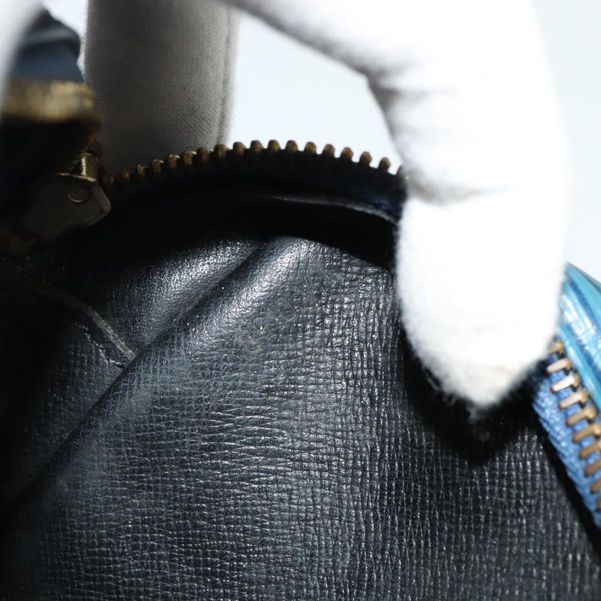 LOUIS VUITTON Epi June Feuille Shoulder Bag Blue M52155 LV Auth 135469