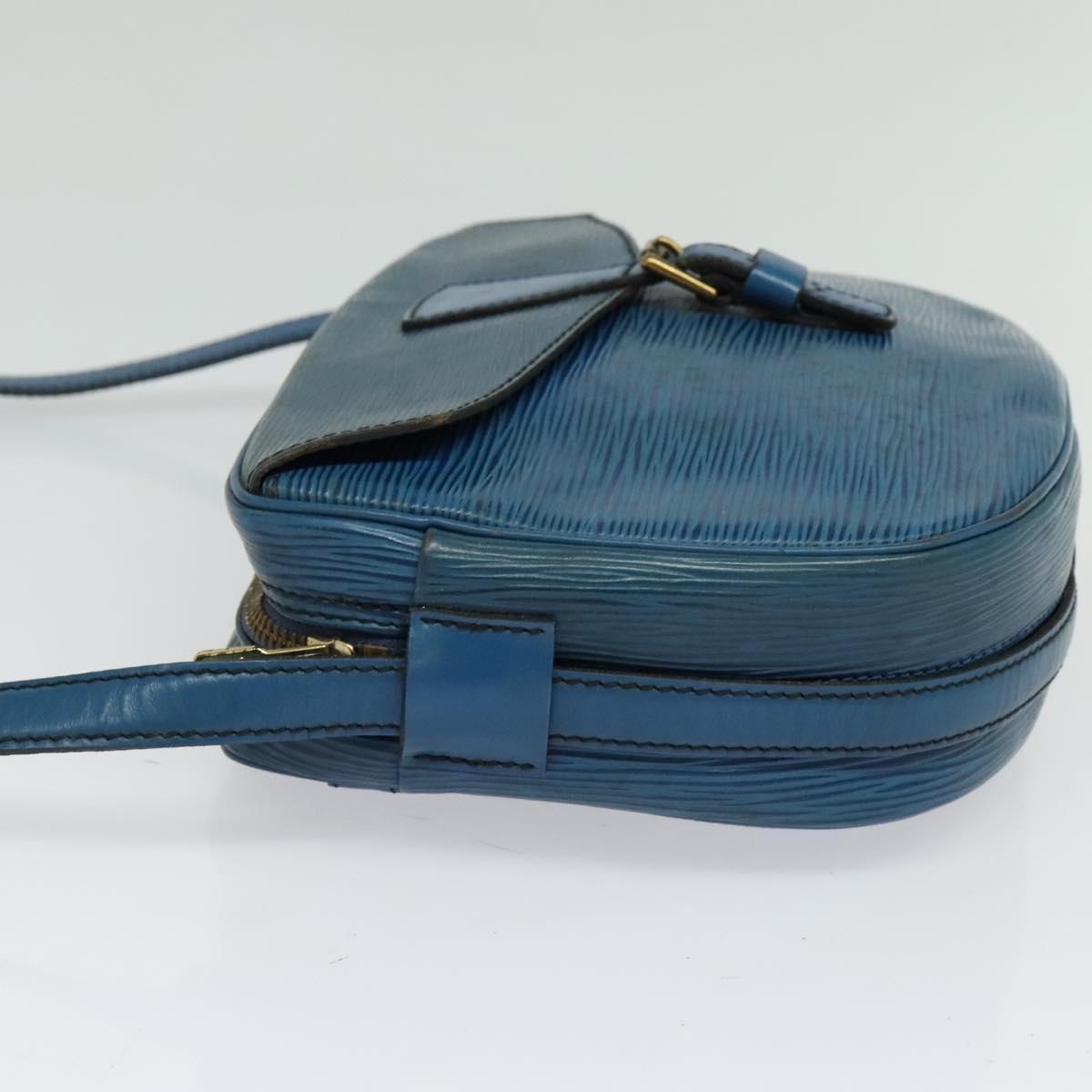 LOUIS VUITTON Epi June Feuille Shoulder Bag Blue M52155 LV Auth 135469