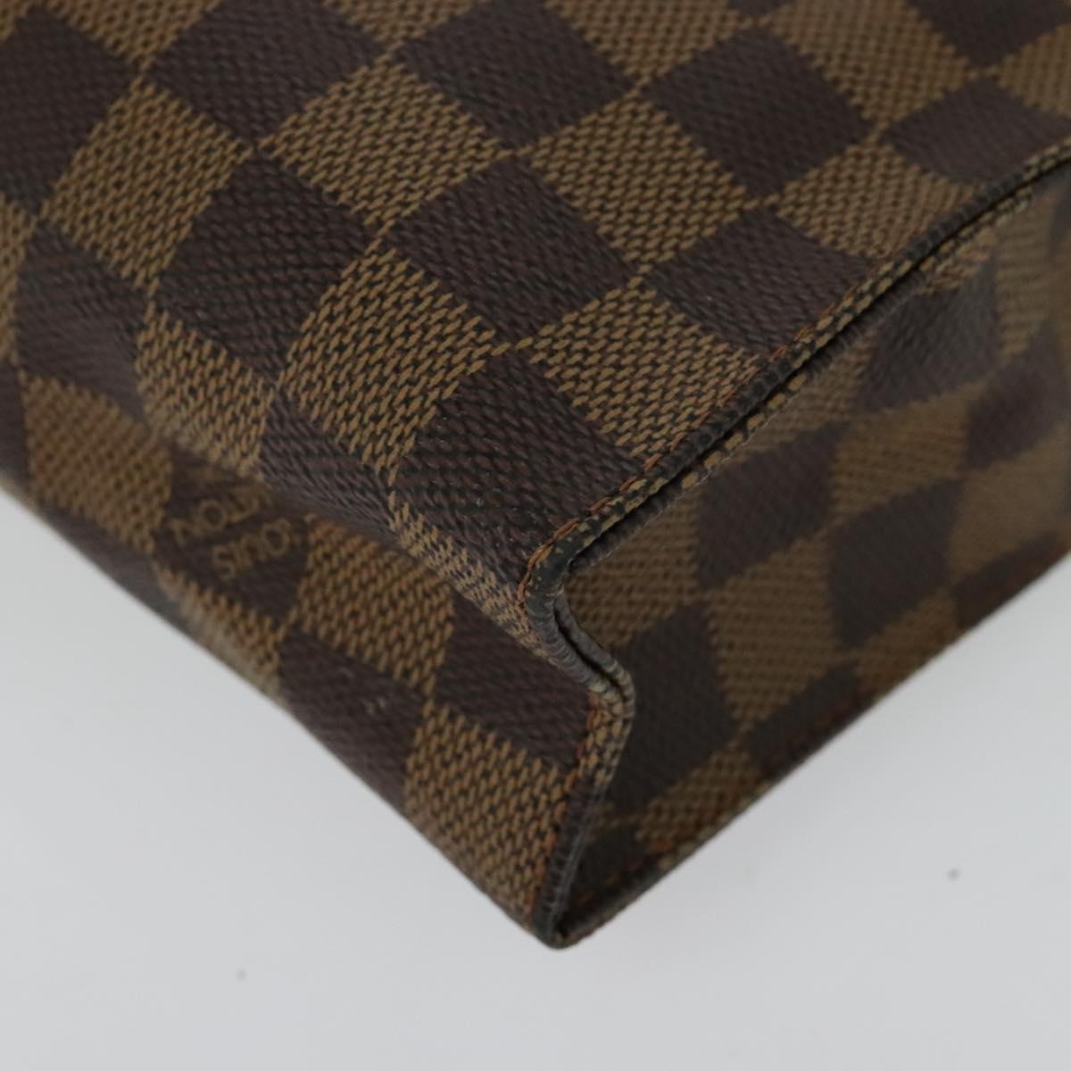 LOUIS VUITTON Damier Ebene Posh Toilette 26 Pouch N47543 LV Auth 135474