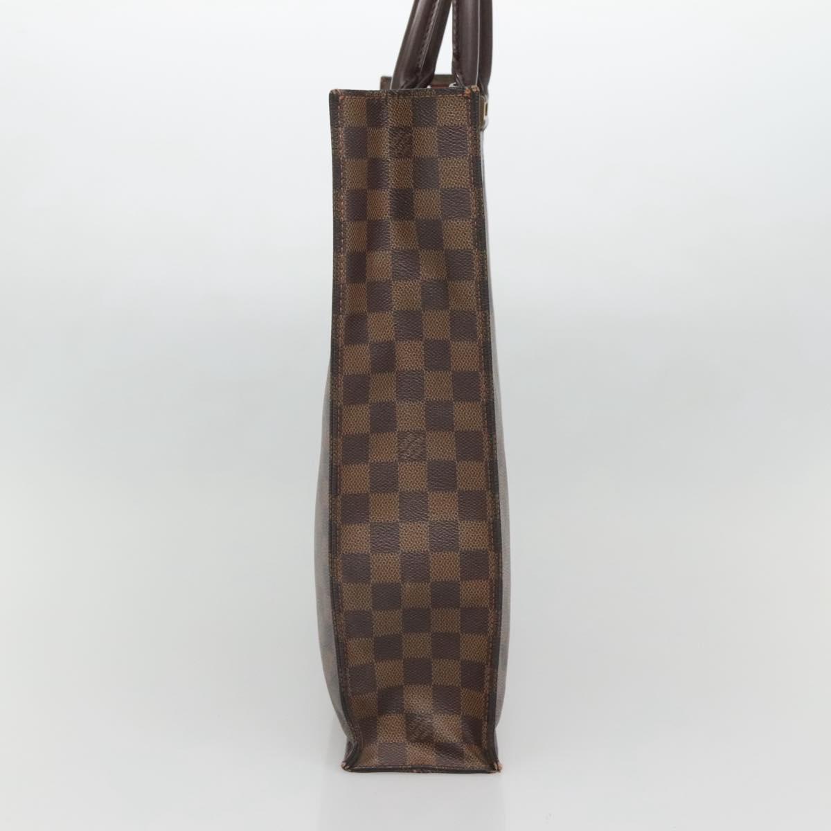LOUIS VUITTON Damier Ebene Sac Plat Hand Bag N51140 LV Auth 135475
