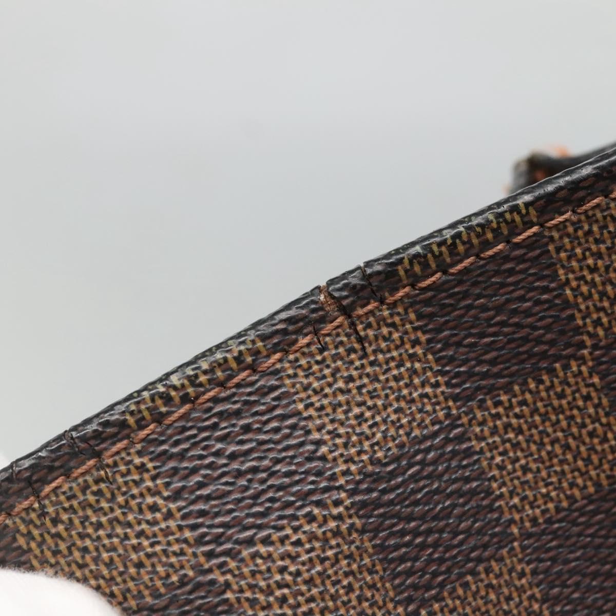 LOUIS VUITTON Damier Ebene Sac Plat Hand Bag N51140 LV Auth 135475