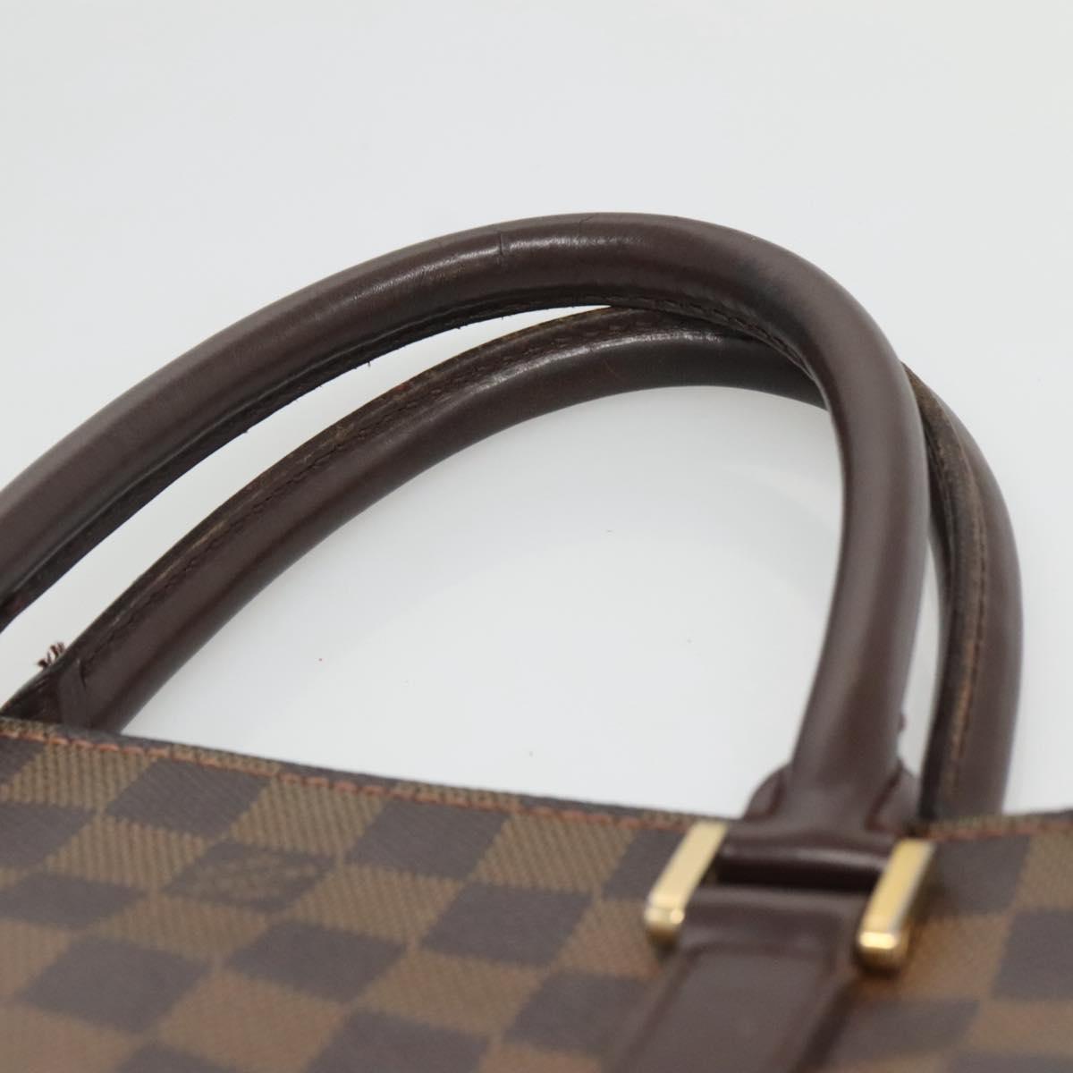 LOUIS VUITTON Damier Ebene Sac Plat Hand Bag N51140 LV Auth 135475