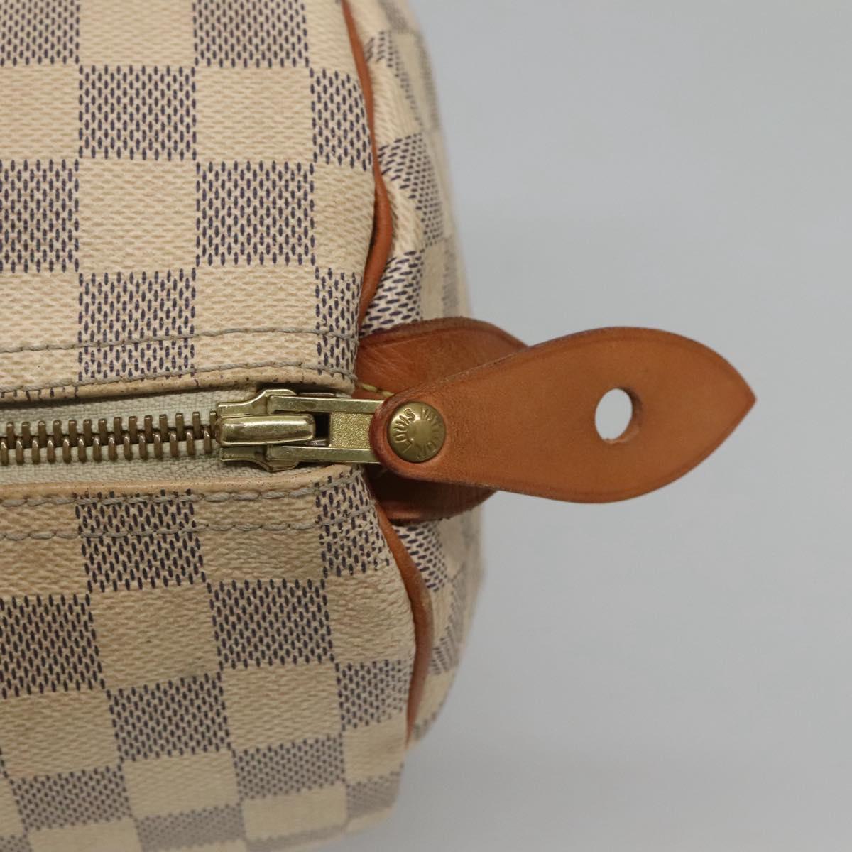 LOUIS VUITTON Damier Azur Speedy 30 Hand Bag N41533 LV Auth 135479