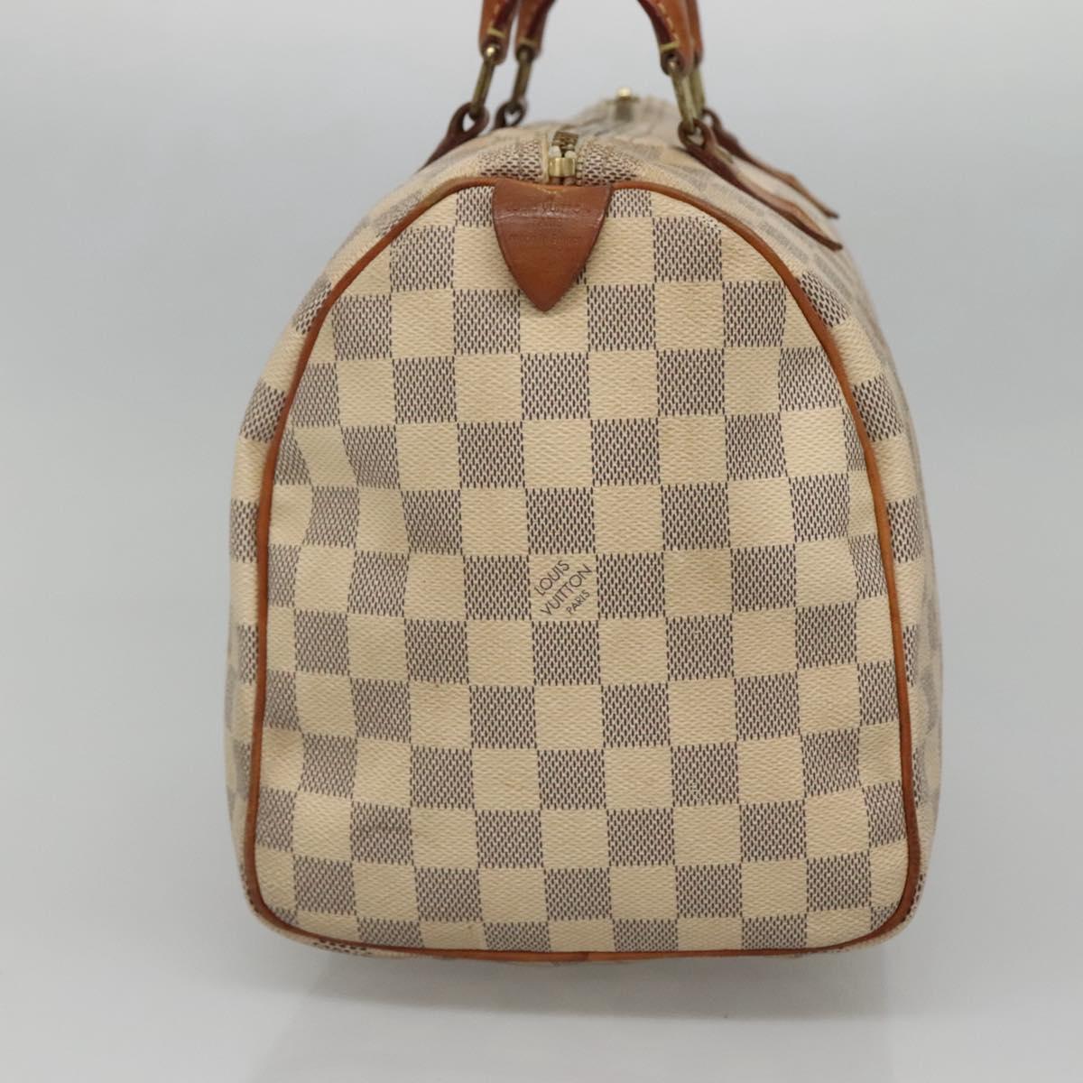 LOUIS VUITTON Damier Azur Speedy 30 Hand Bag N41533 LV Auth 135479