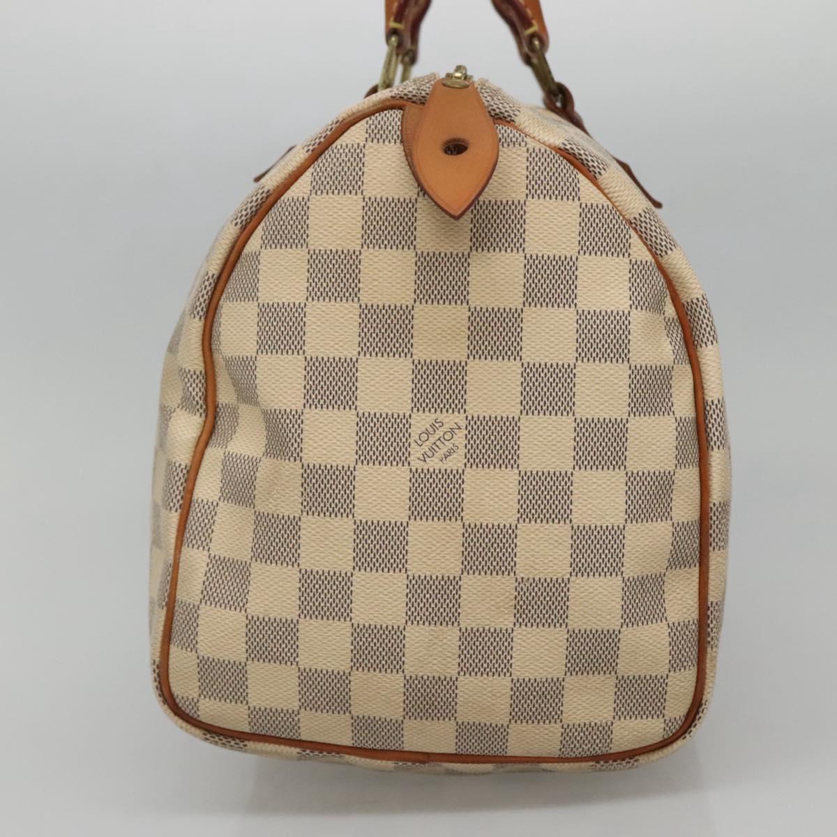 LOUIS VUITTON Damier Azur Speedy 30 Hand Bag N41533 LV Auth 135479