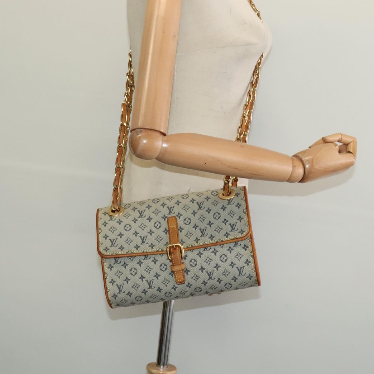 LOUIS VUITTON Monogram Mini Camille Chain Bag Blue M92002 LV Auth 135481