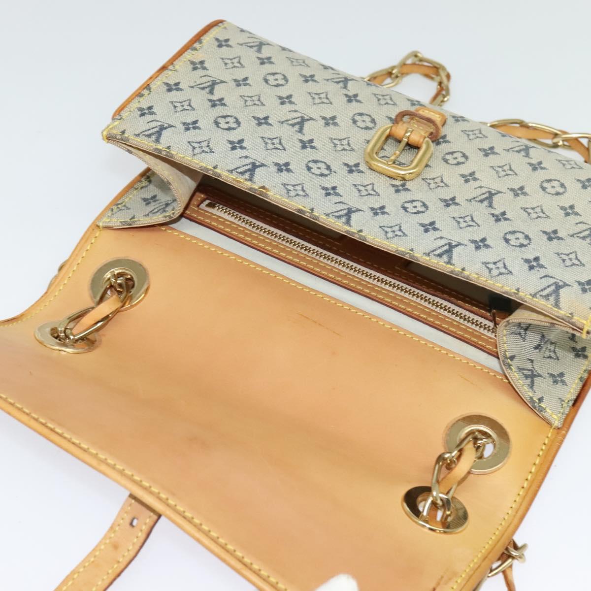 LOUIS VUITTON Monogram Mini Camille Chain Bag Blue M92002 LV Auth 135481