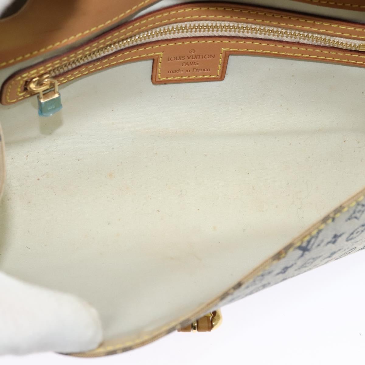 LOUIS VUITTON Monogram Mini Camille Chain Bag Blue M92002 LV Auth 135481