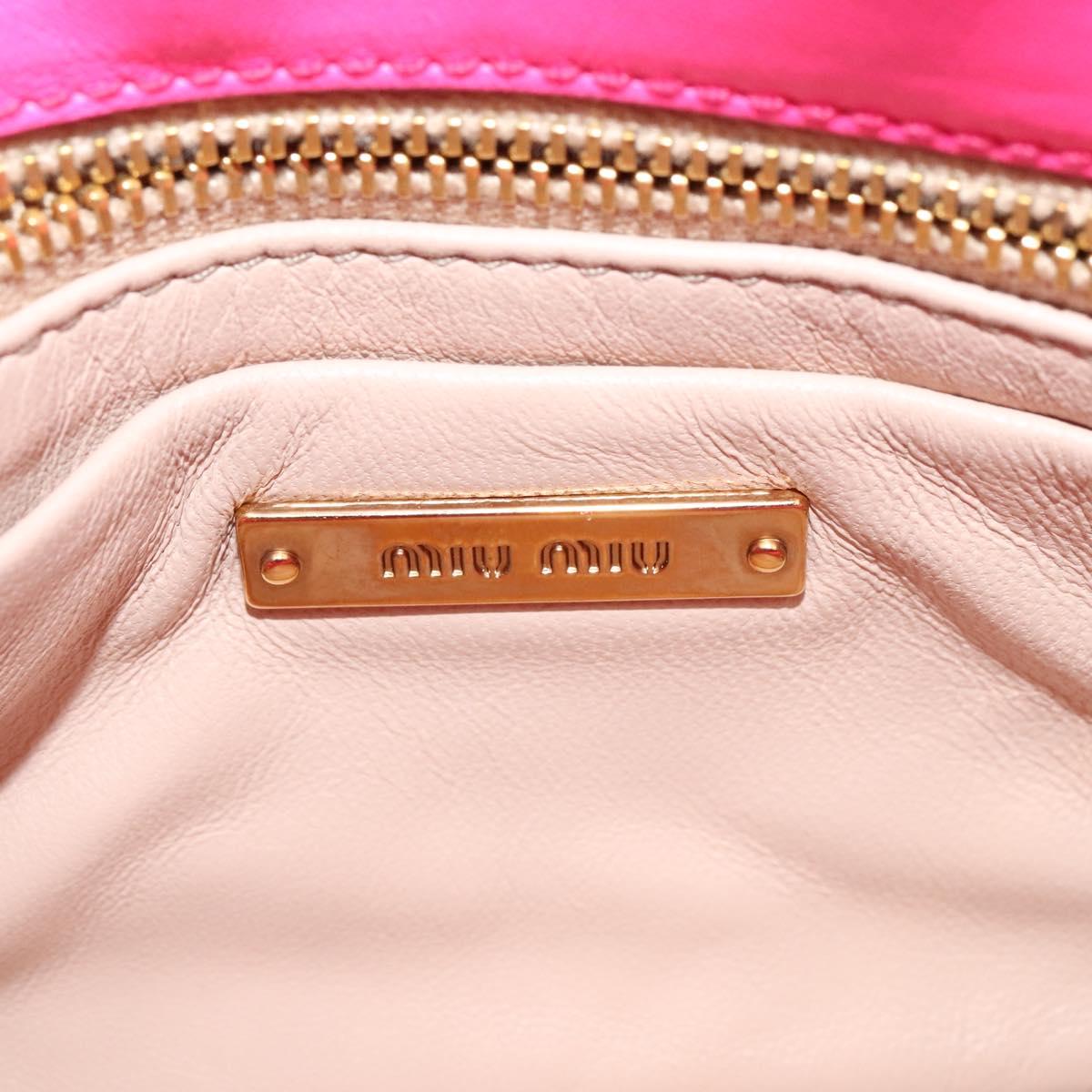 Miu Miu Shoulder Bag Sequin Pink Gold Auth 135485