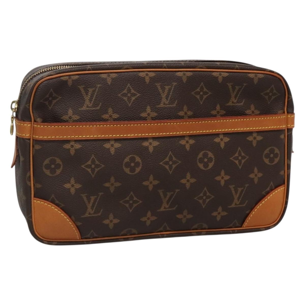 LOUIS VUITTON Monogram Compiegne 28 Clutch Bag M51845 LV Auth 135528