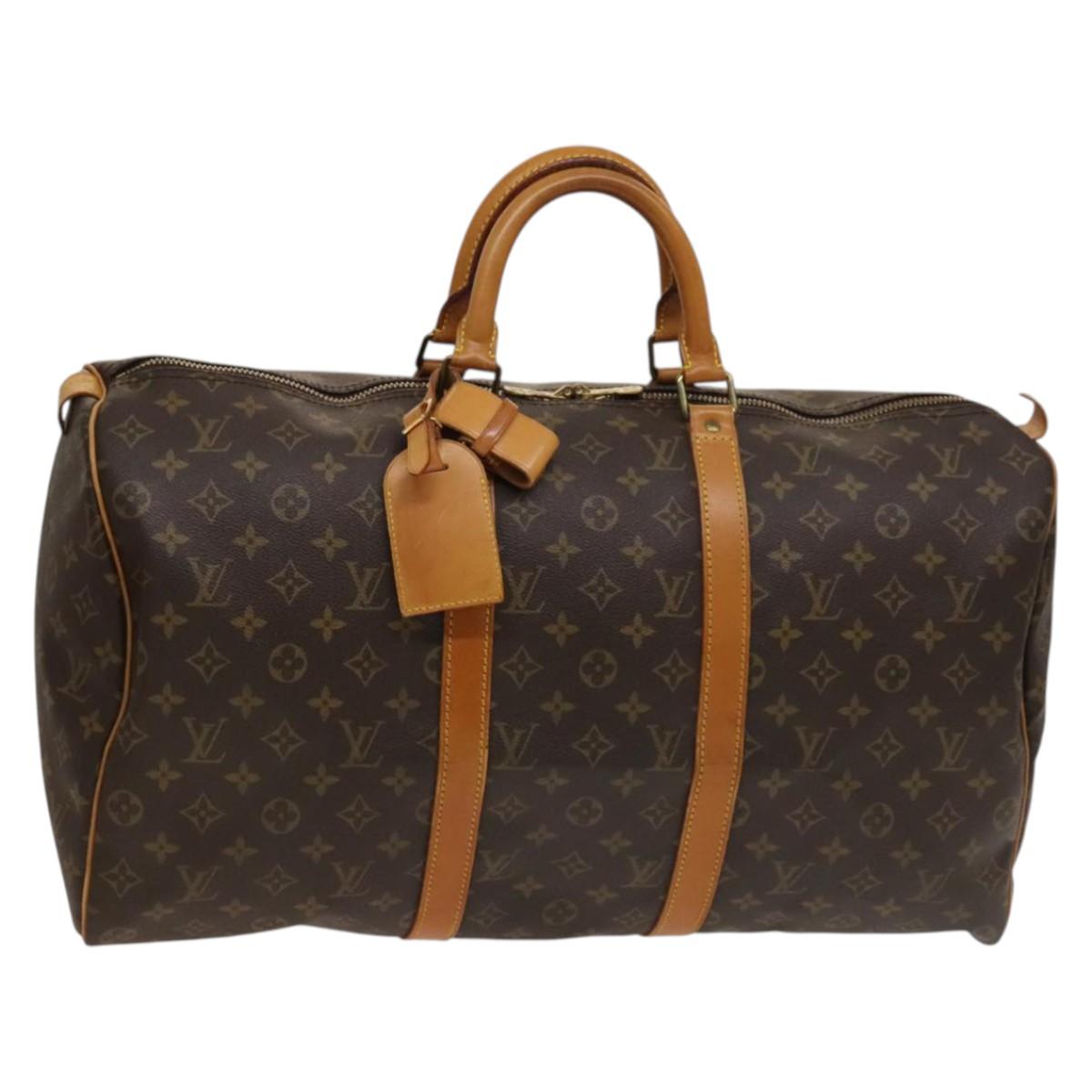 LOUIS VUITTON Monogram Keepall 50 Boston Bag M41426 LV Auth 135538