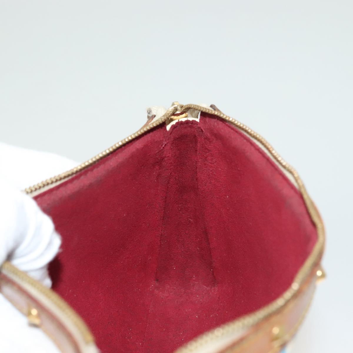 LOUIS VUITTON Monogram Multicolor Pochette Pouch White M92649 LV Auth 135545