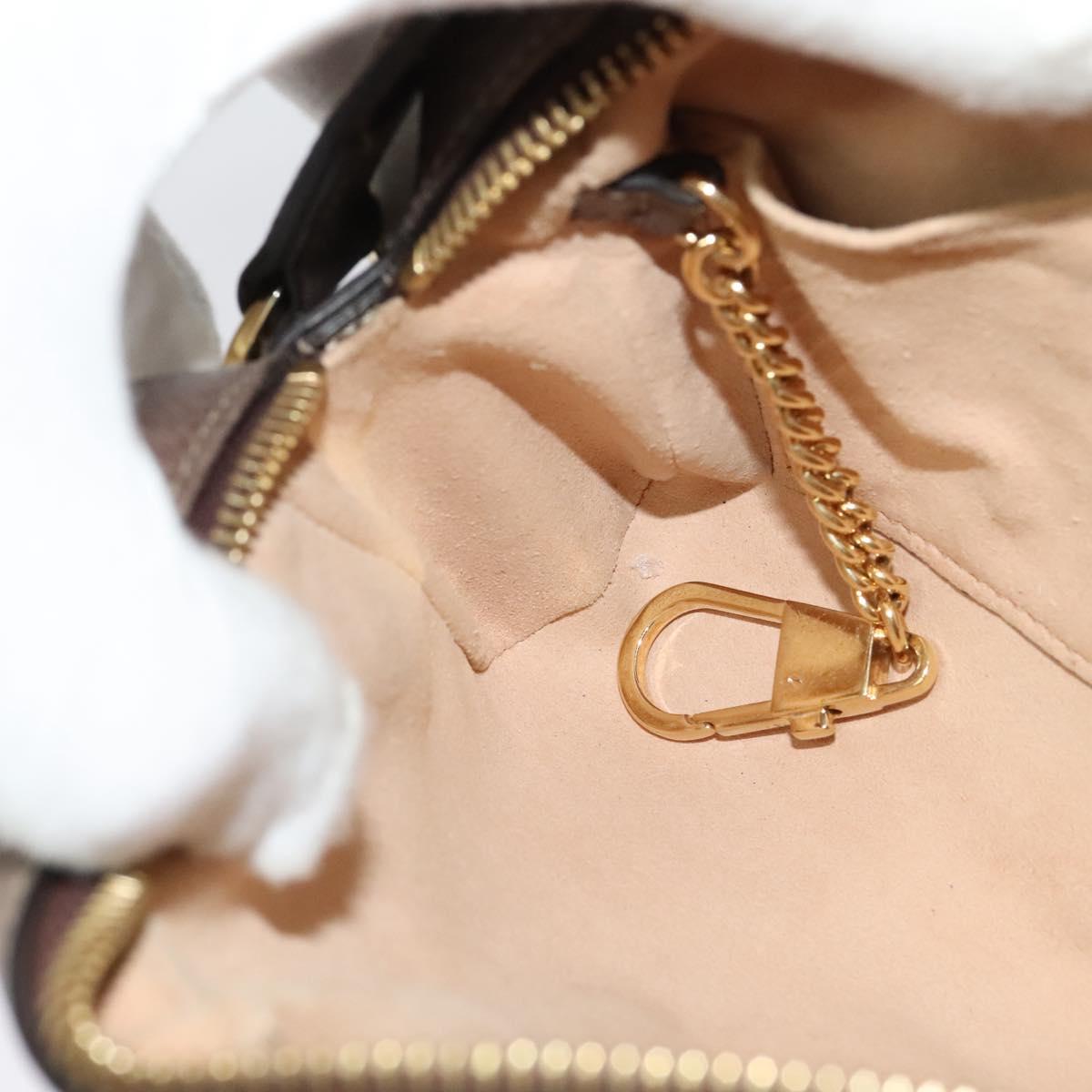 GUCCI GG Supreme Web Sherry Line Shoulder Bag PVC Brown Gold 517350 Auth 135550
