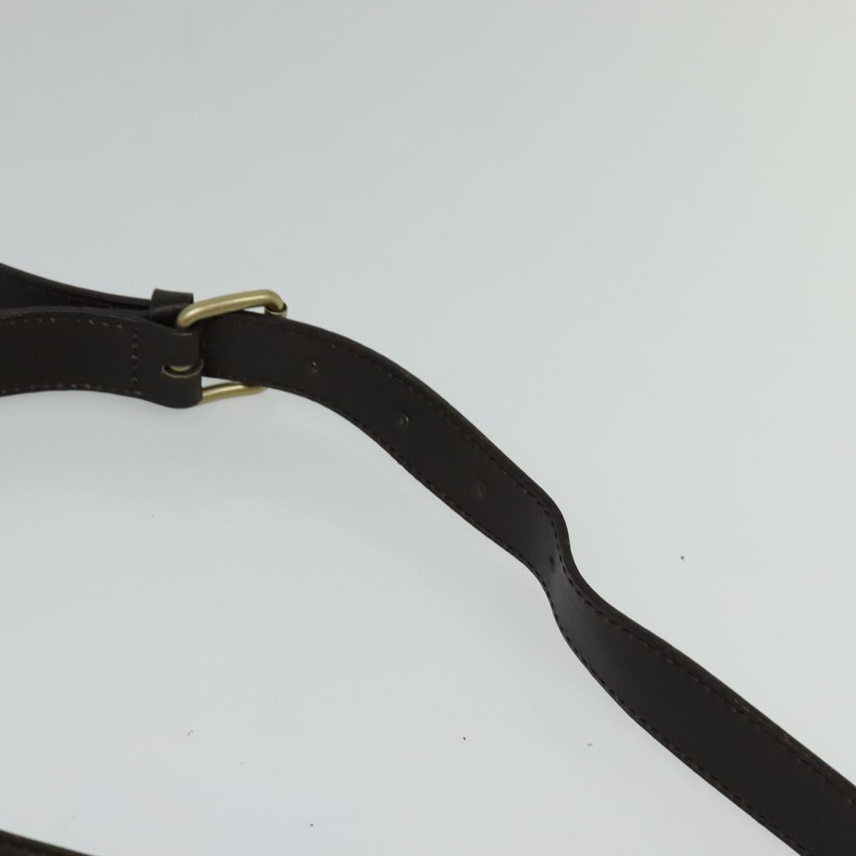 CELINE C Macadam Canvas Shoulder Bag White Auth 135554