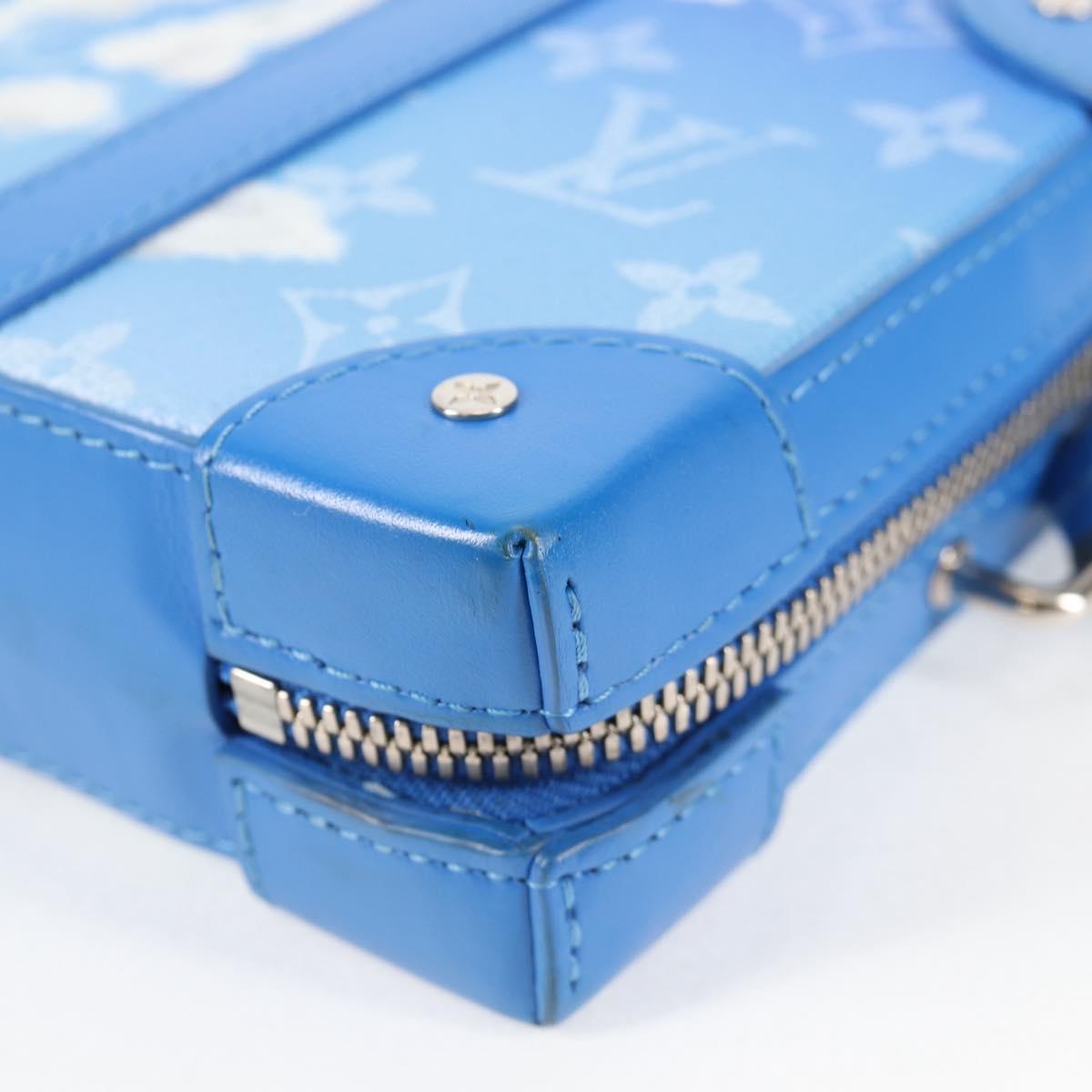 LOUIS VUITTON Monogram Clouds Soft Trunk Wallet Bag Blue M45432 LV Auth 135581SAM