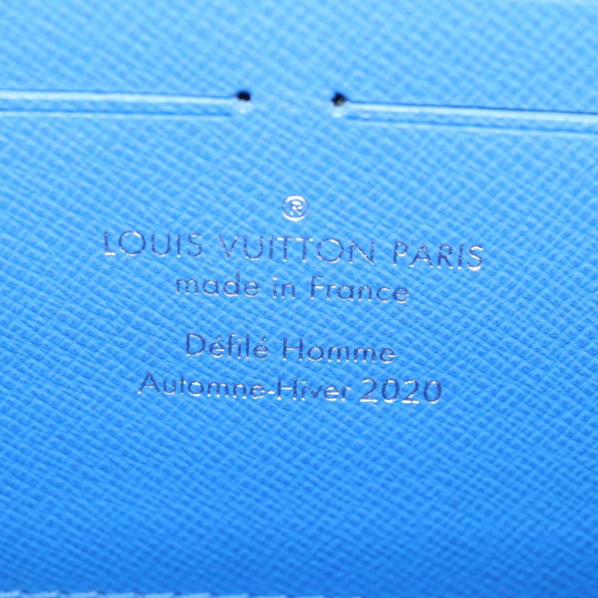LOUIS VUITTON Monogram Clouds Soft Trunk Wallet Bag Blue M45432 LV Auth 135581A