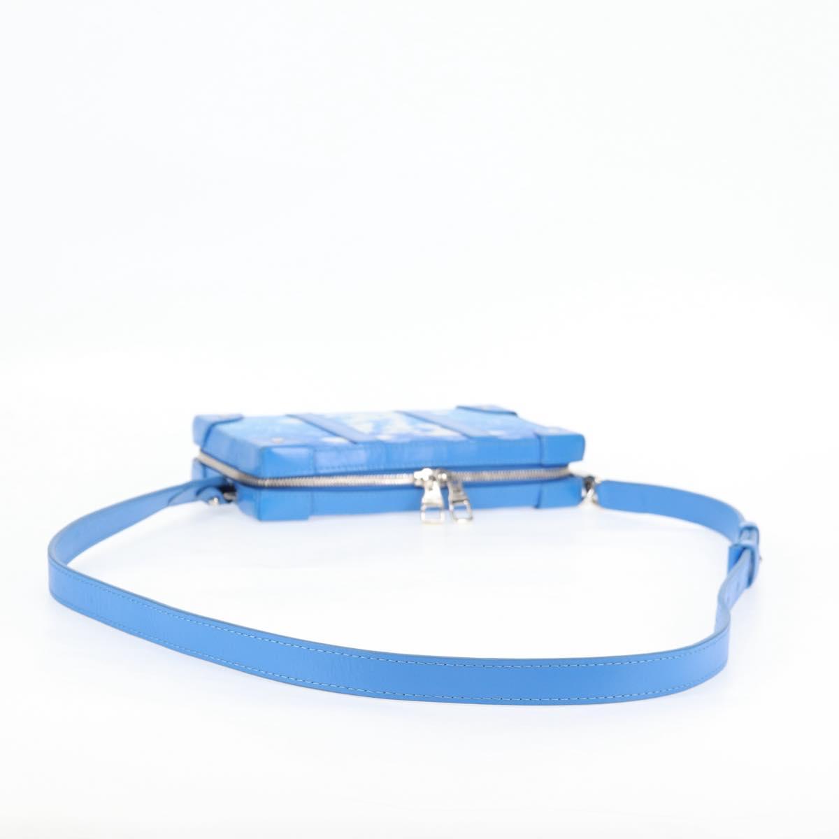 LOUIS VUITTON Monogram Clouds Soft Trunk Wallet Bag Blue M45432 LV Auth 135581A