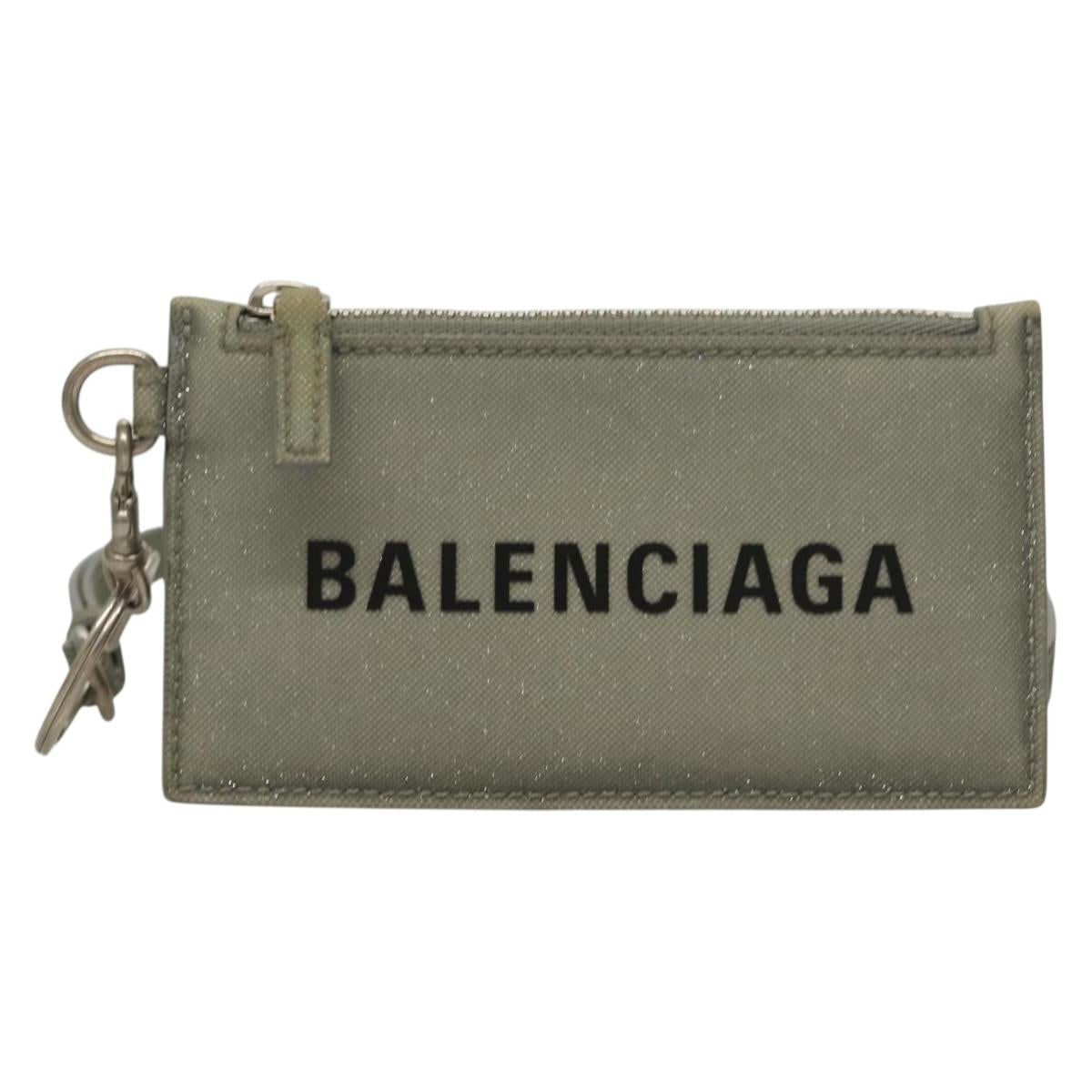 BALENCIAGA Neck Pouch Canvas Gray 594548 Auth 135584