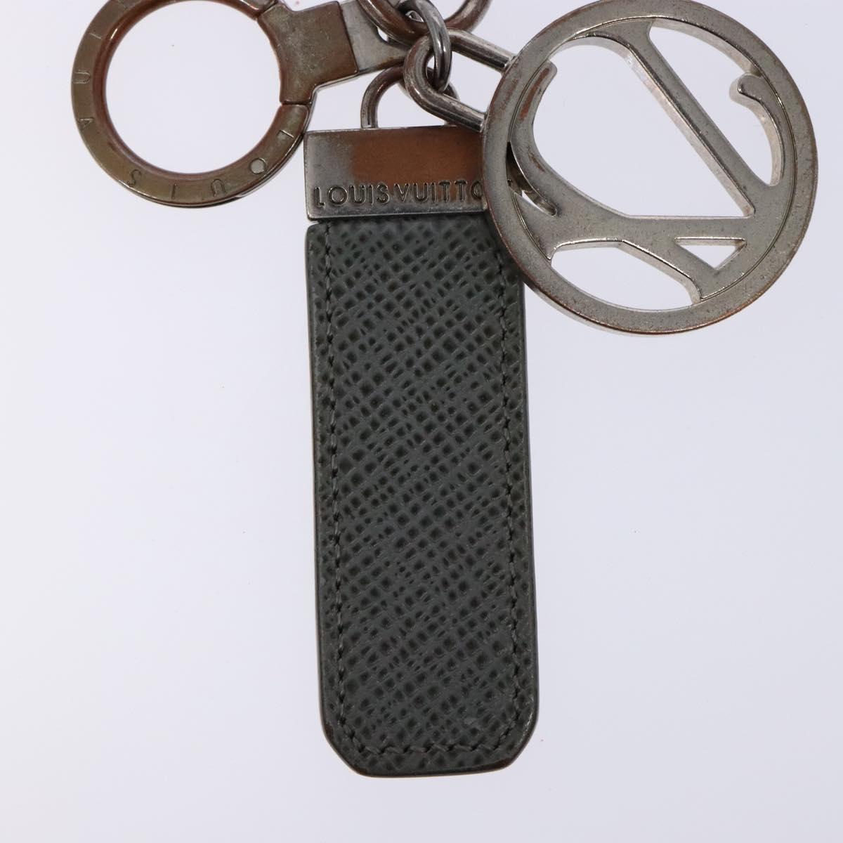 LOUIS VUITTON Taiga Porte Cles Neo LV Club Charm Gray M00034 LV Auth 135588