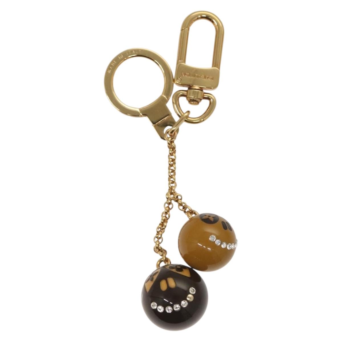 LOUIS VUITTON Porte Cles Jack & Lucy Key Holder White Orange M65377 Auth 135589